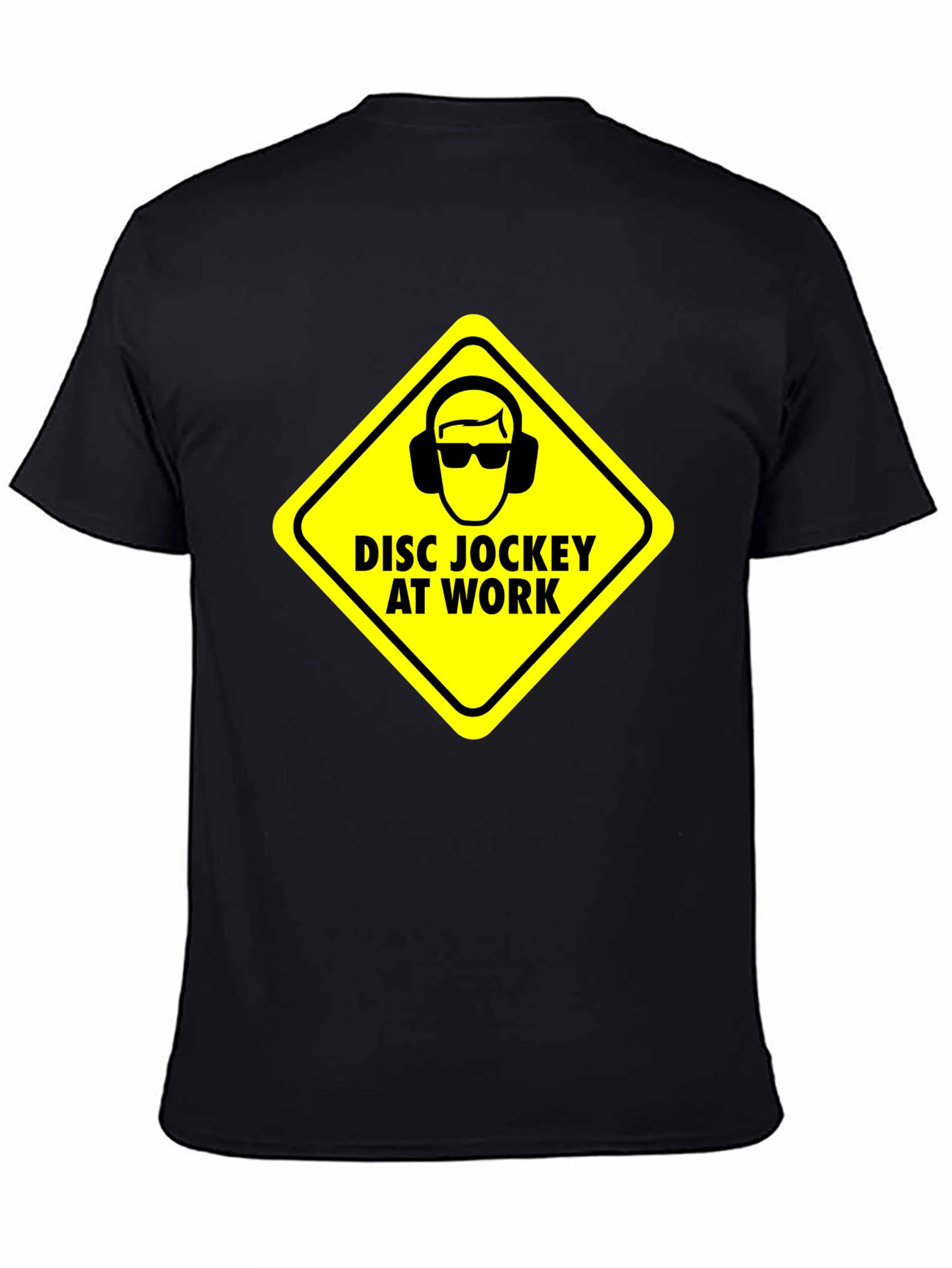 Disc Jockey at Work Warning T-Shirt - Black