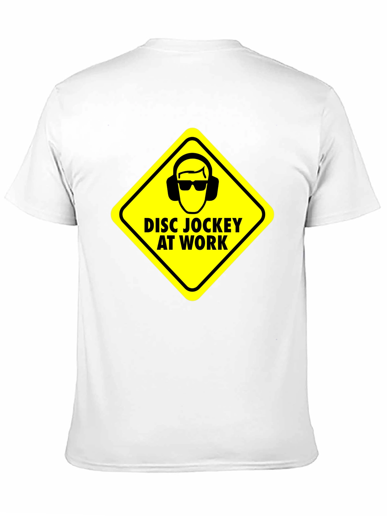 Disc Jockey at Work Warning T-Shirt - Black