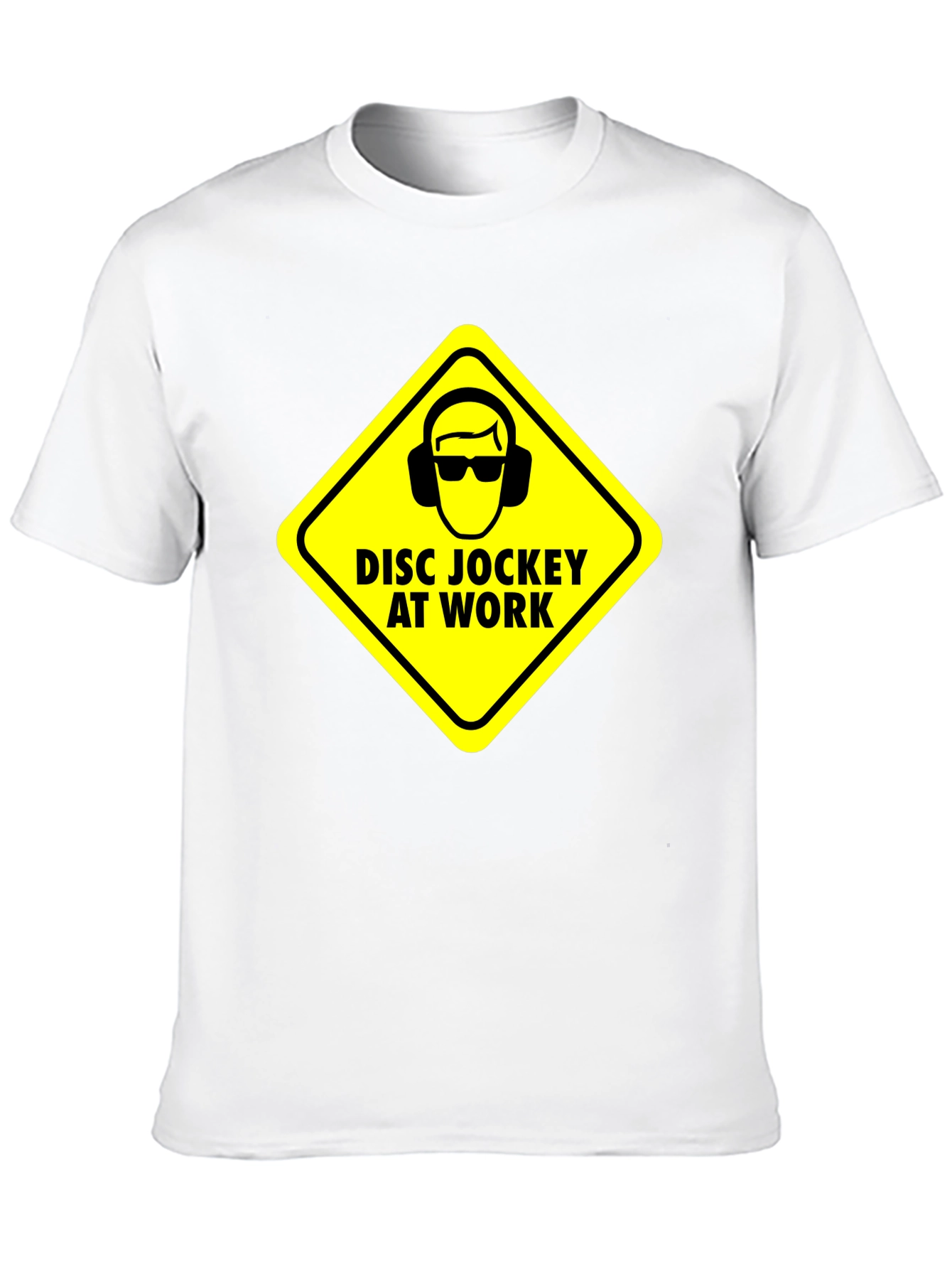 Disc Jockey at Work Warning T-Shirt - Black