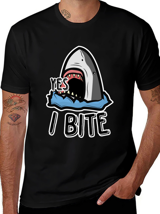 Yes I Bite T-Shirt - Shark Graphic Tee