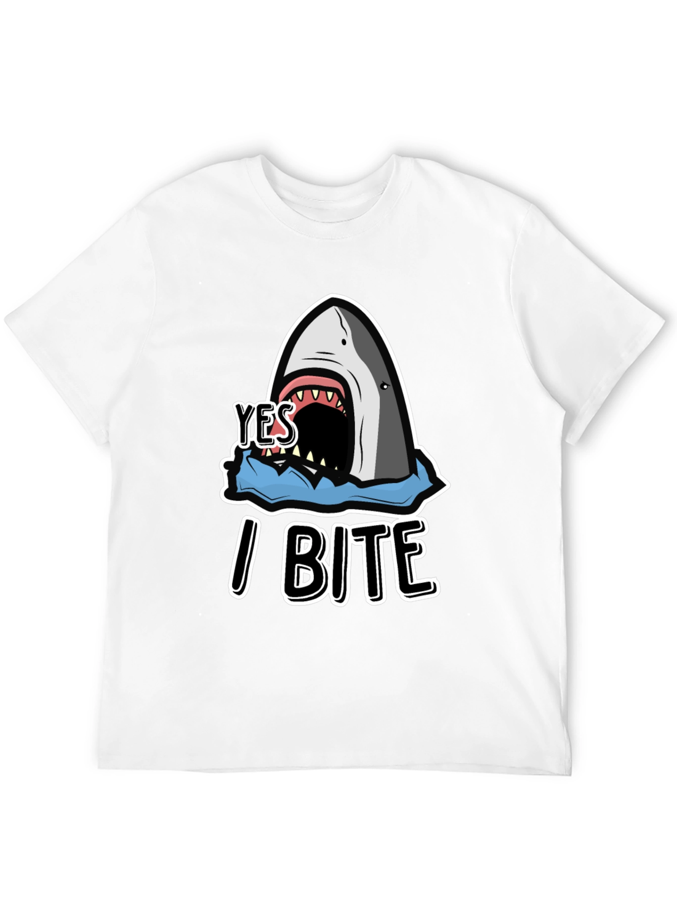 Yes I Bite T-Shirt - Shark Graphic Tee