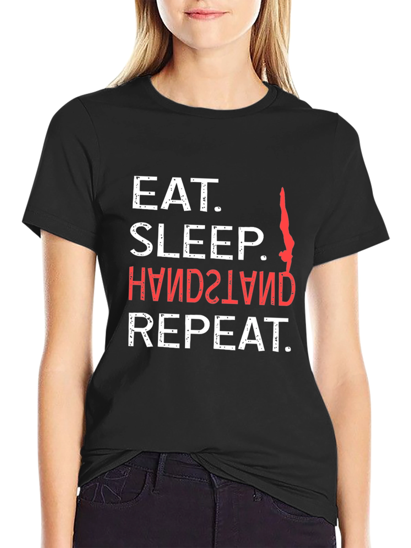 Eat Sleep Handstand Repeat Graphic Tee