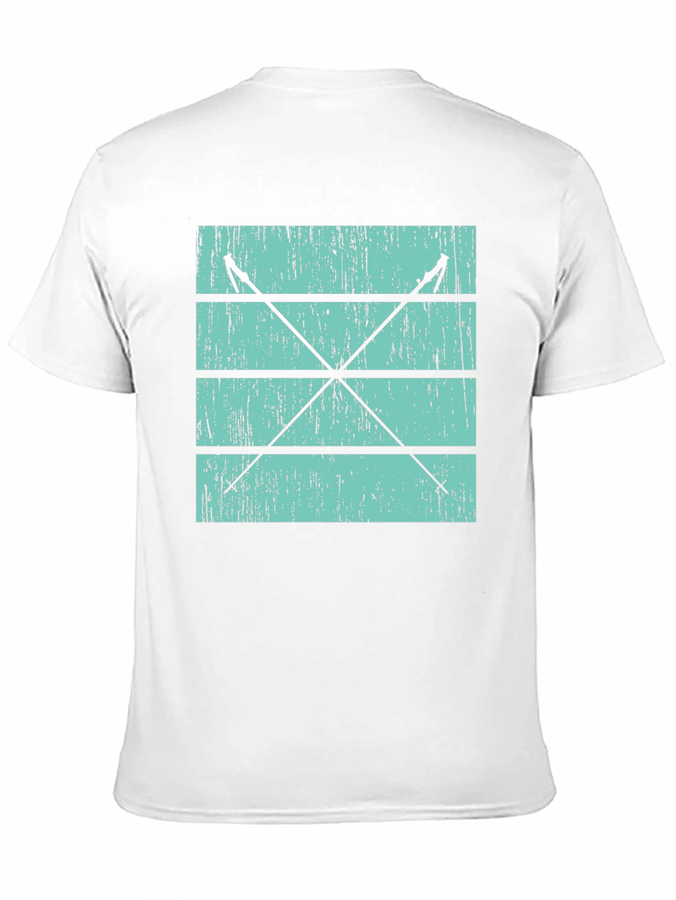 Retro Ski Poles Graphic Tee - Black