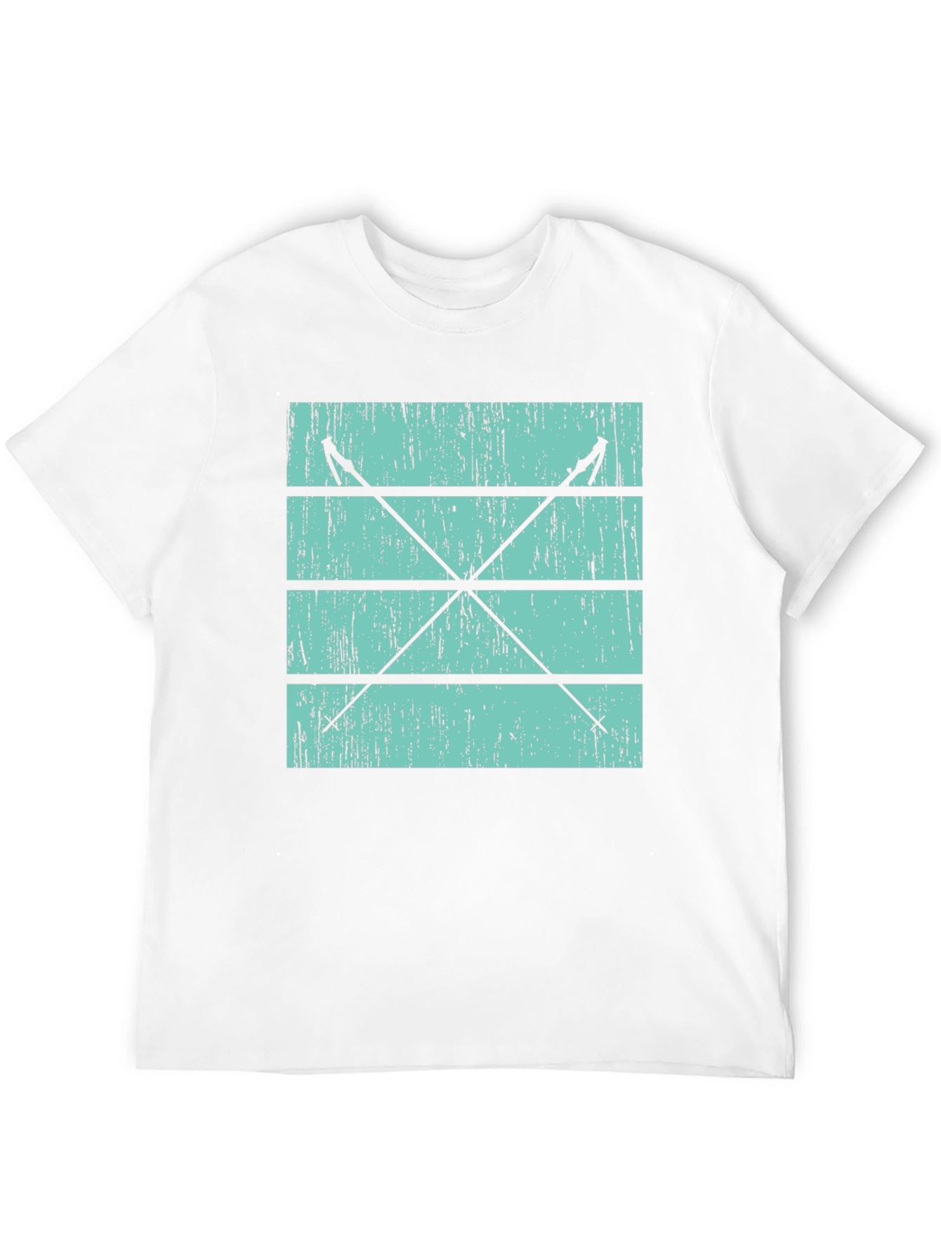 Retro Ski Poles Graphic Tee - Black