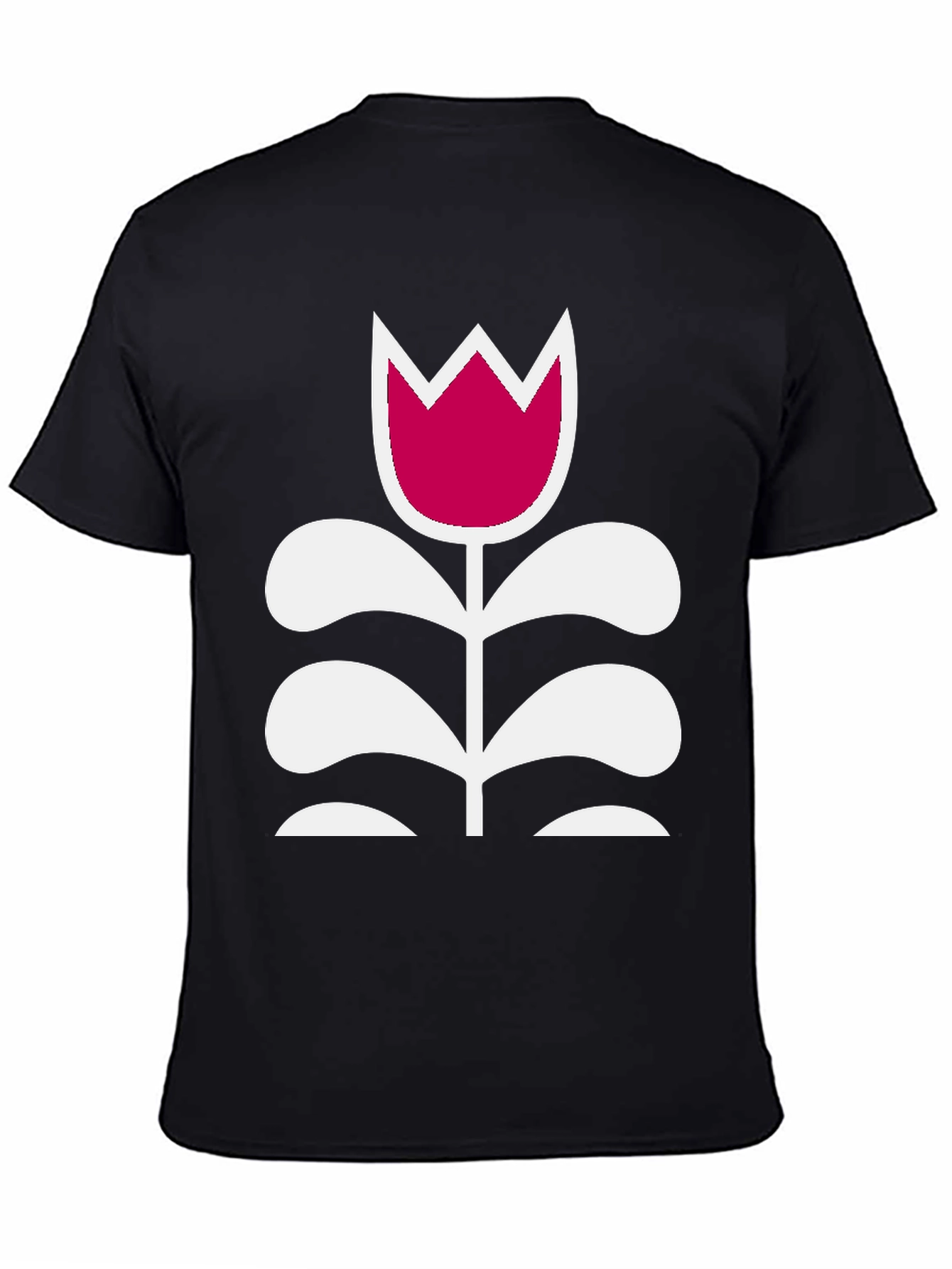 Floral Graphic Tee - Modern Tulip Design