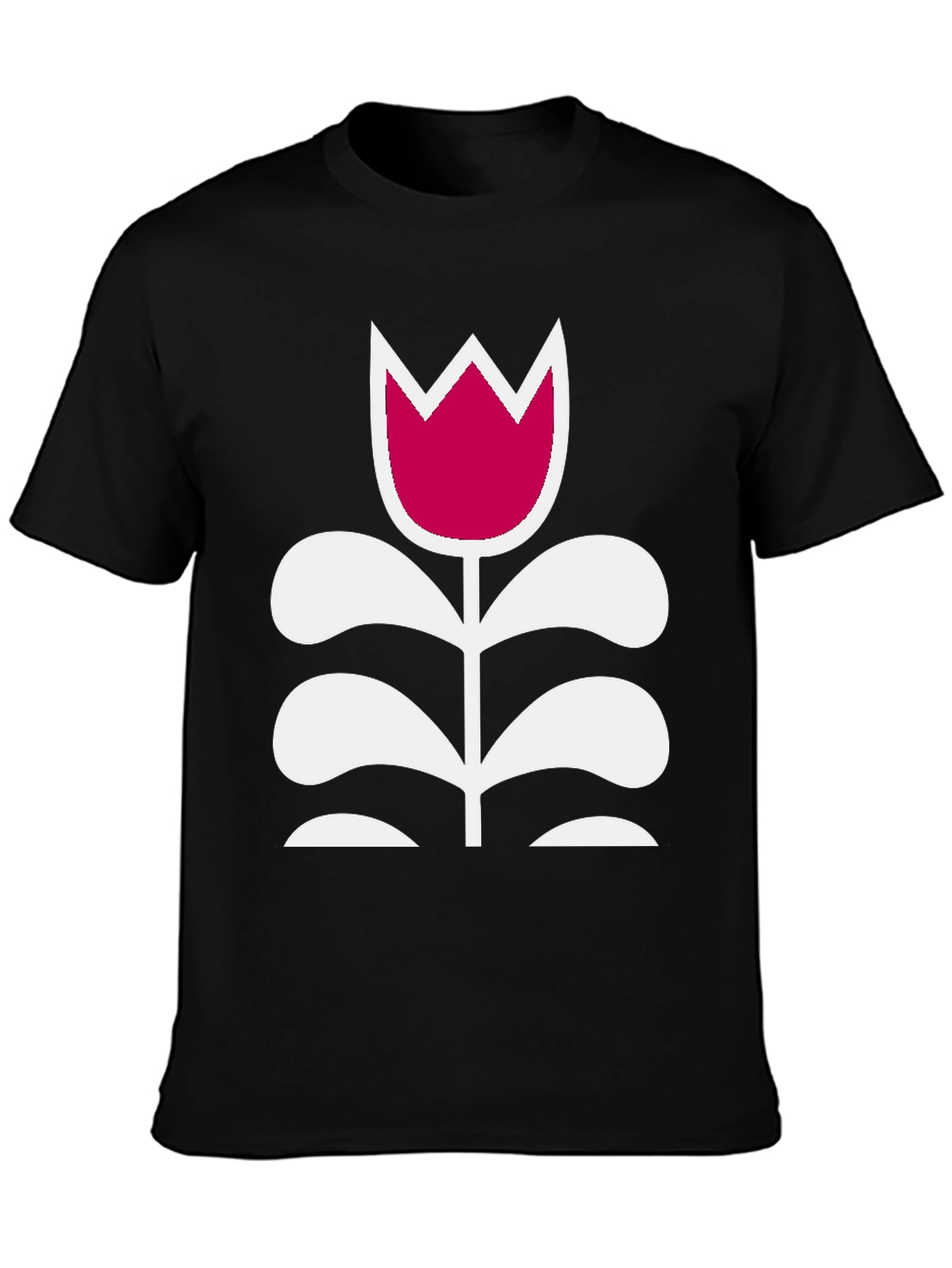 Floral Graphic Tee - Modern Tulip Design