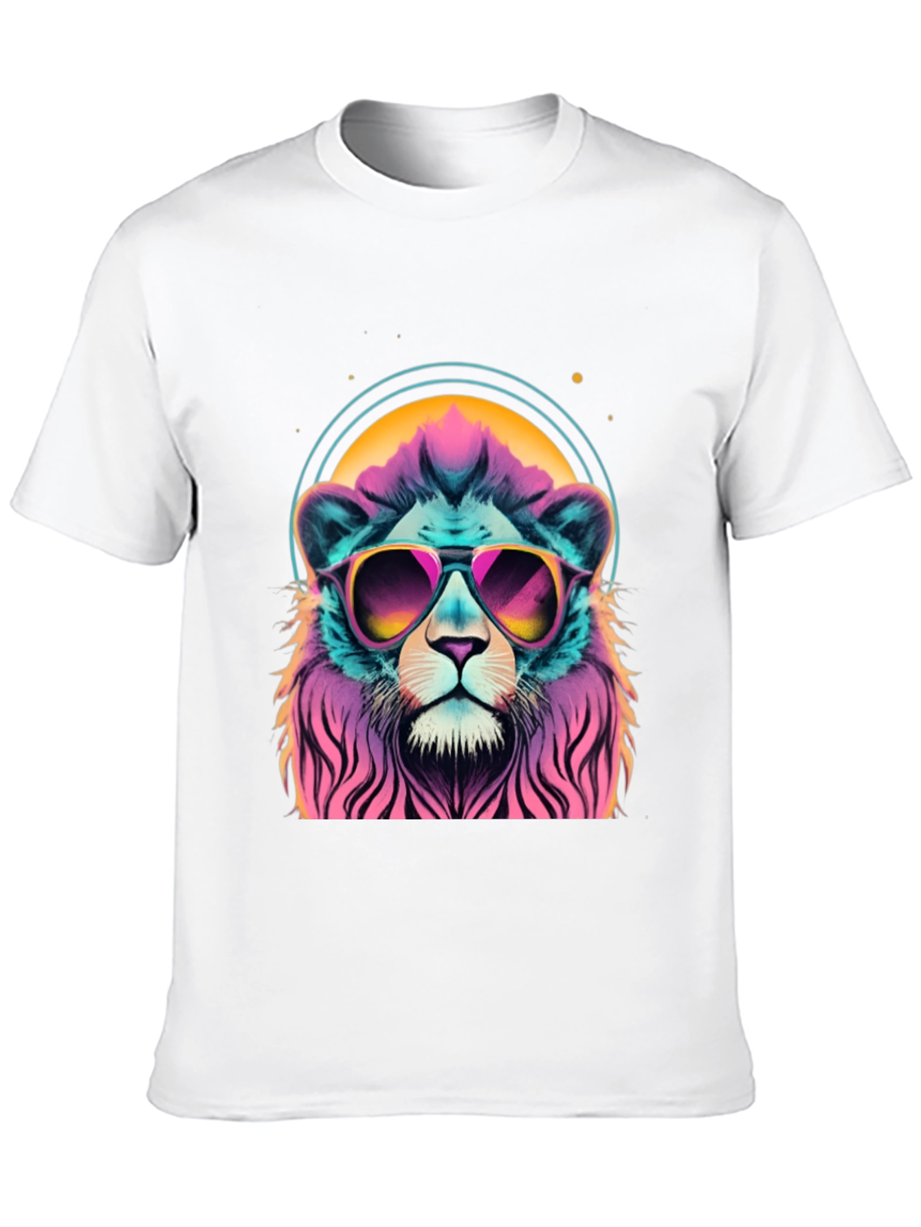 Cool Lion Graphic Tee - Retro Style