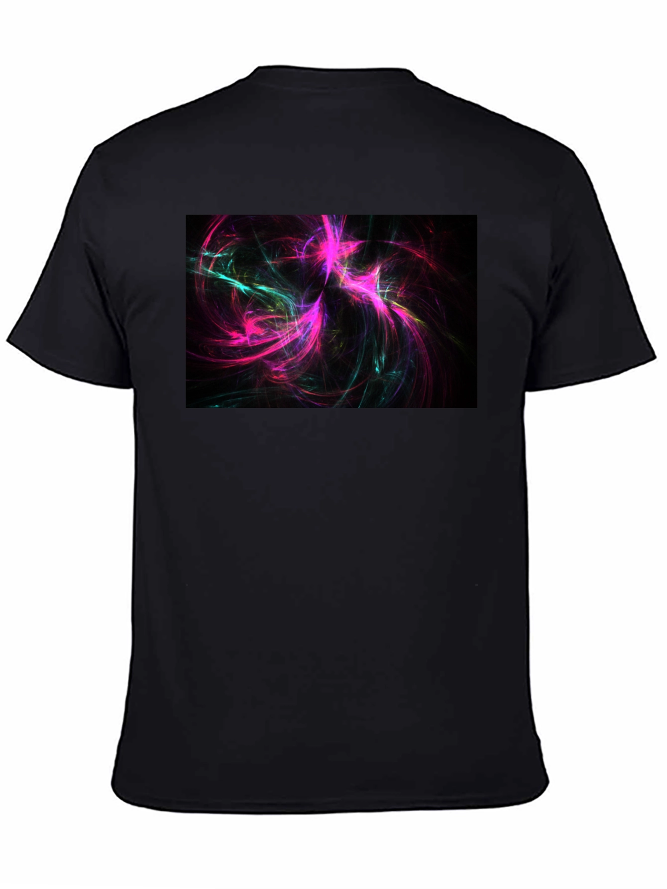 Abstract Swirls Black Tee - Vivid Graphic Print