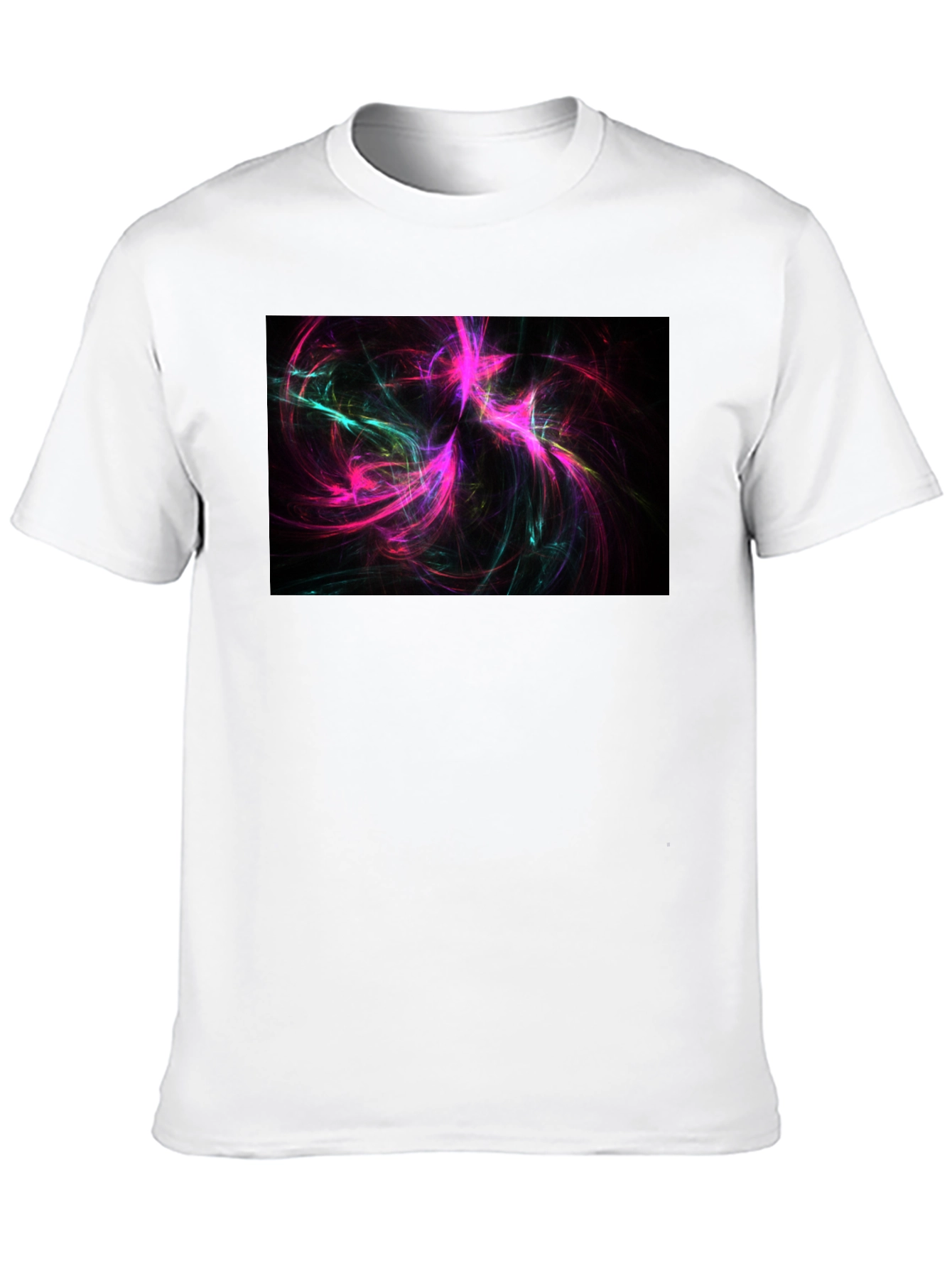 Abstract Swirls Black Tee - Vivid Graphic Print