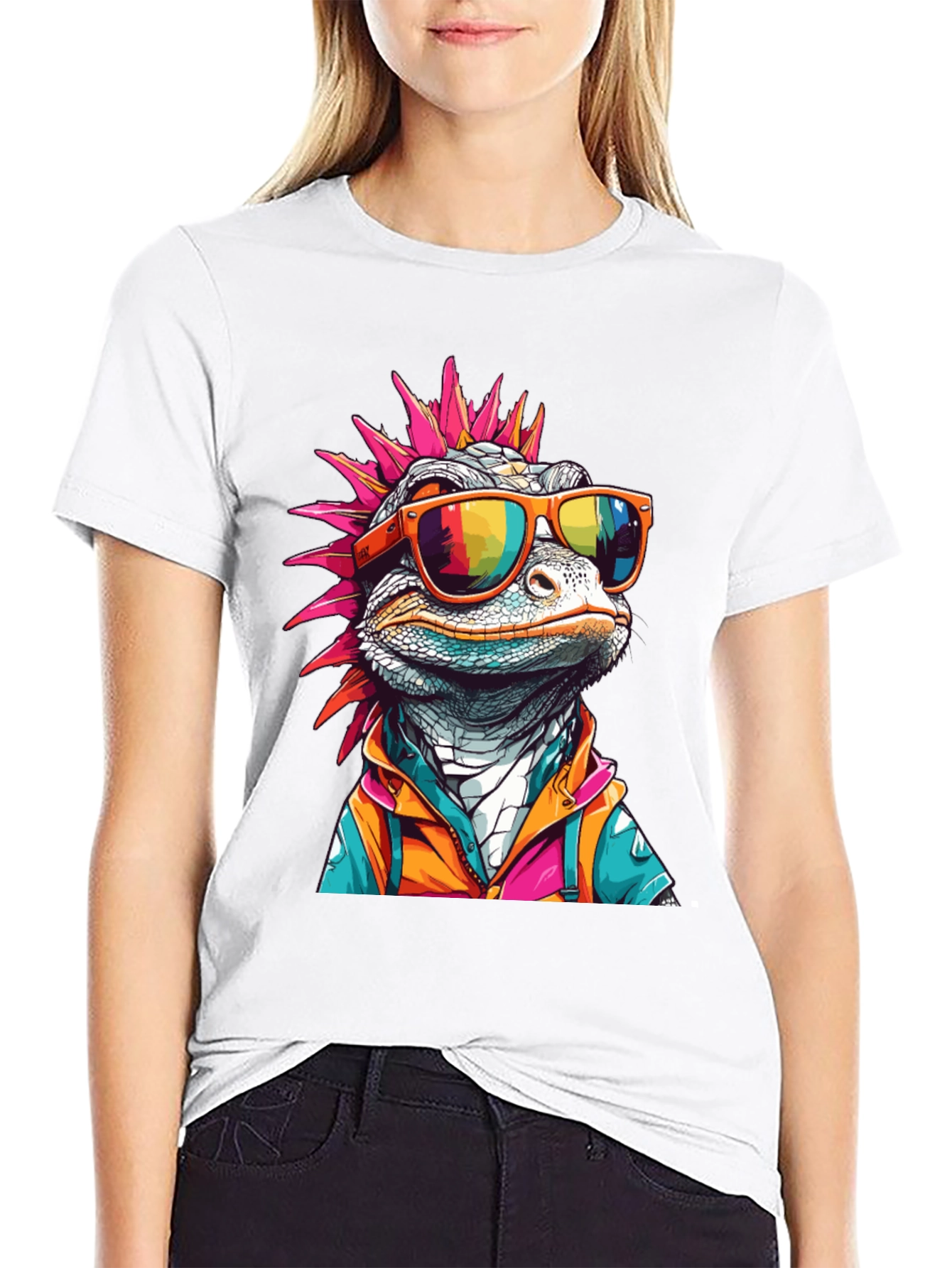 Cool Lizard Graphic Tee - Mens Black T-Shirt