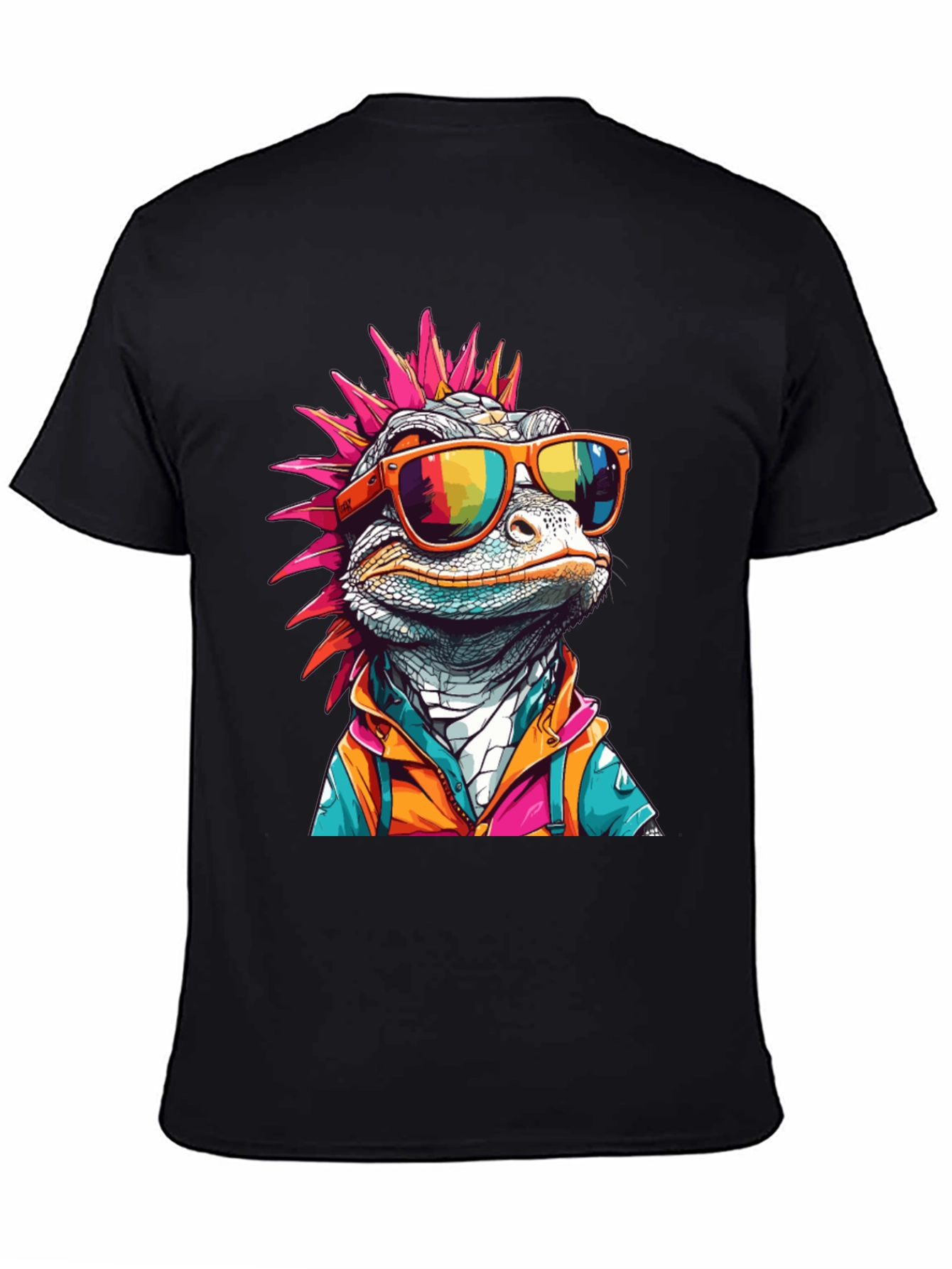 Cool Lizard Graphic Tee - Mens Black T-Shirt