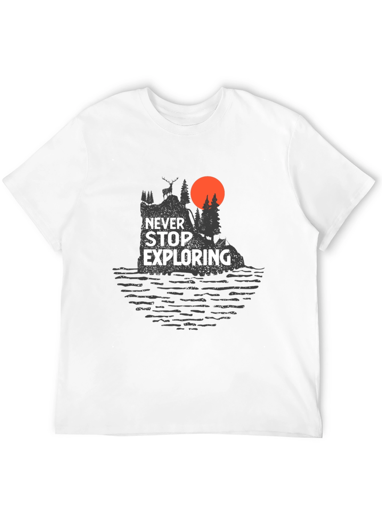 Never Stop Exploring Graphic Tee - Adventure Awaits