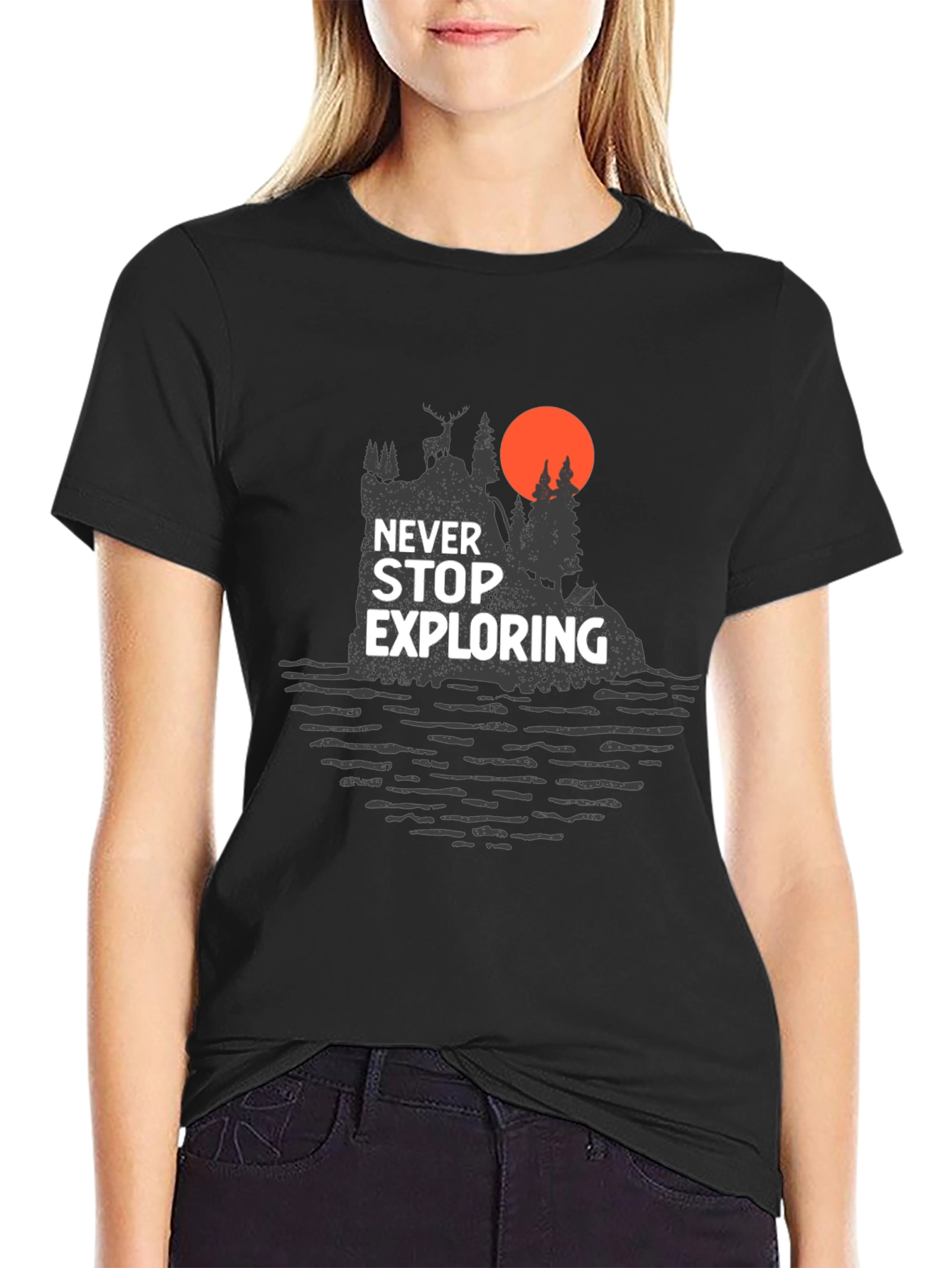Never Stop Exploring Graphic Tee - Adventure Awaits