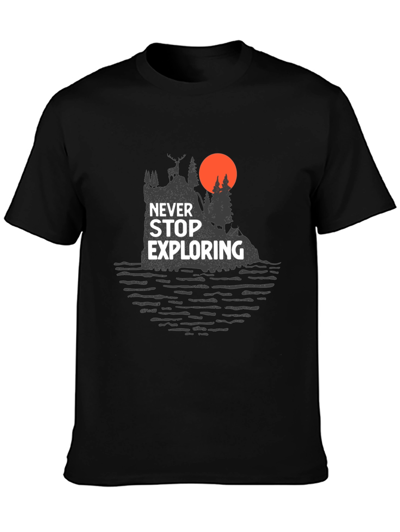 Never Stop Exploring Graphic Tee - Adventure Awaits