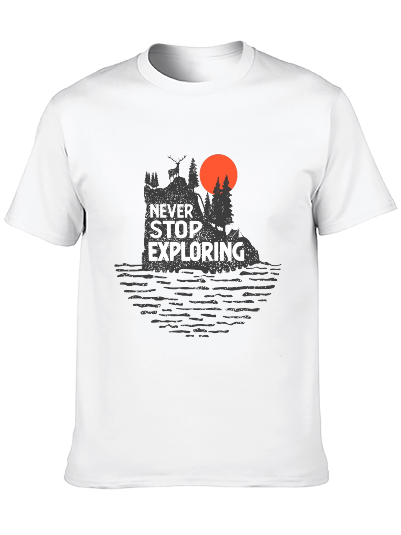 Never Stop Exploring Graphic Tee - Adventure Awaits