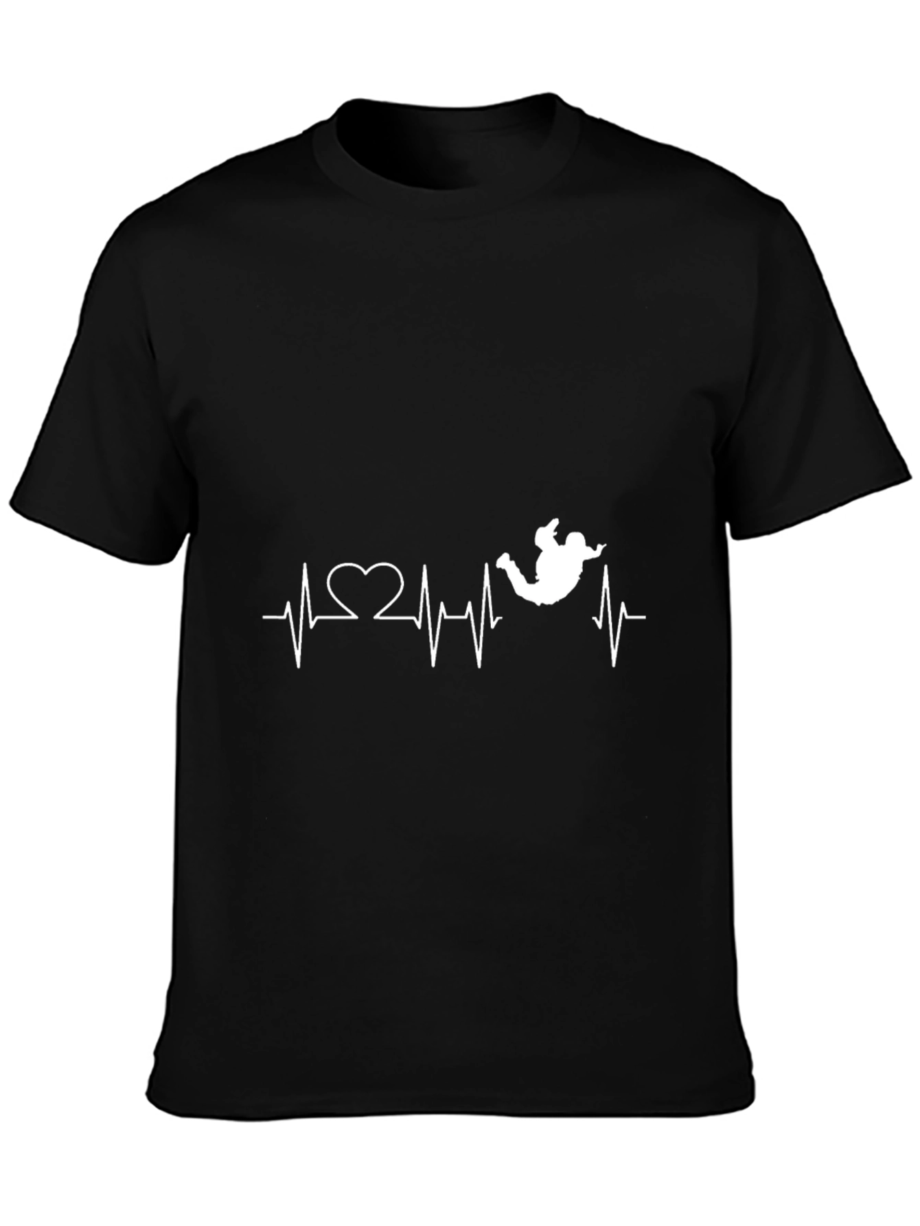 Skydiving Heartbeat Graphic T-Shirt