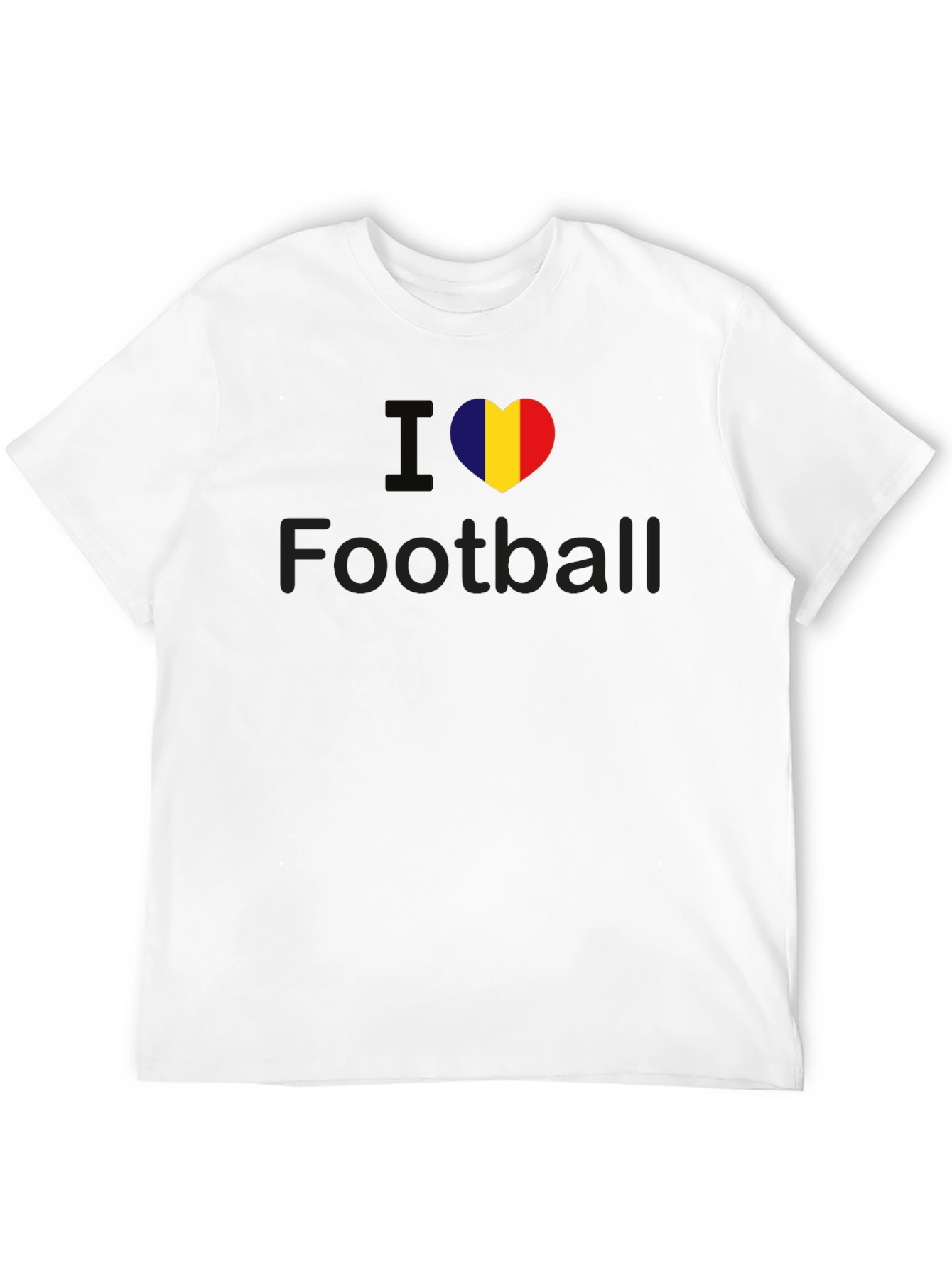 I Heart Football Tee - Flag Heart Design