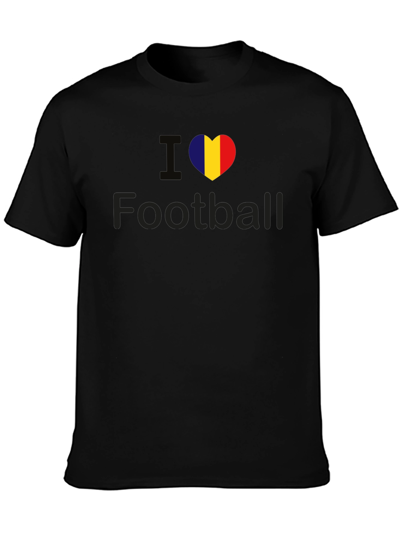 I Heart Football Tee - Flag Heart Design
