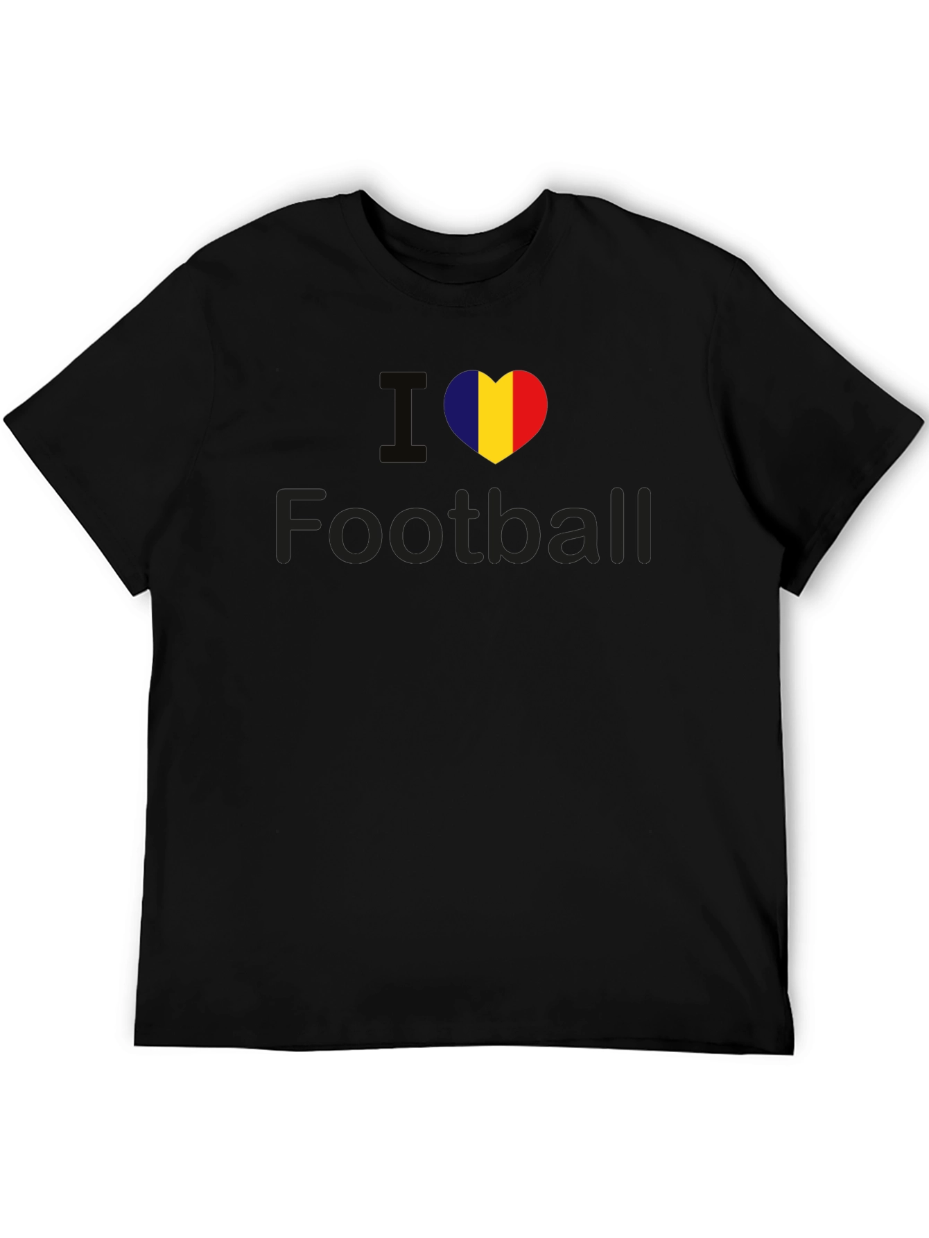 I Heart Football Tee - Flag Heart Design