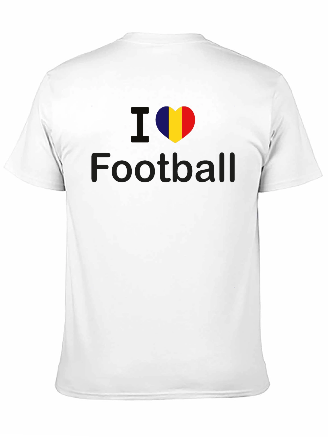 I Heart Football Tee - Flag Heart Design