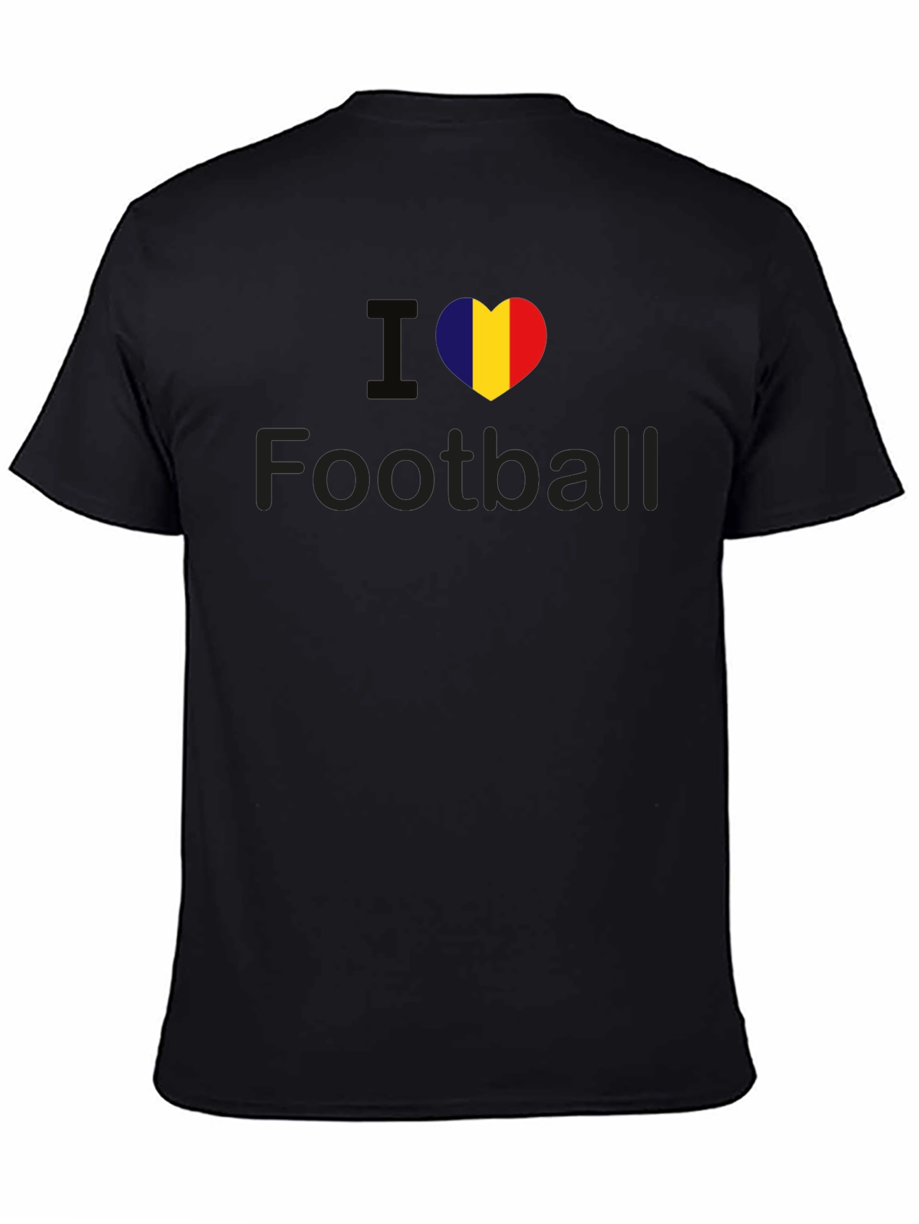 I Heart Football Tee - Flag Heart Design