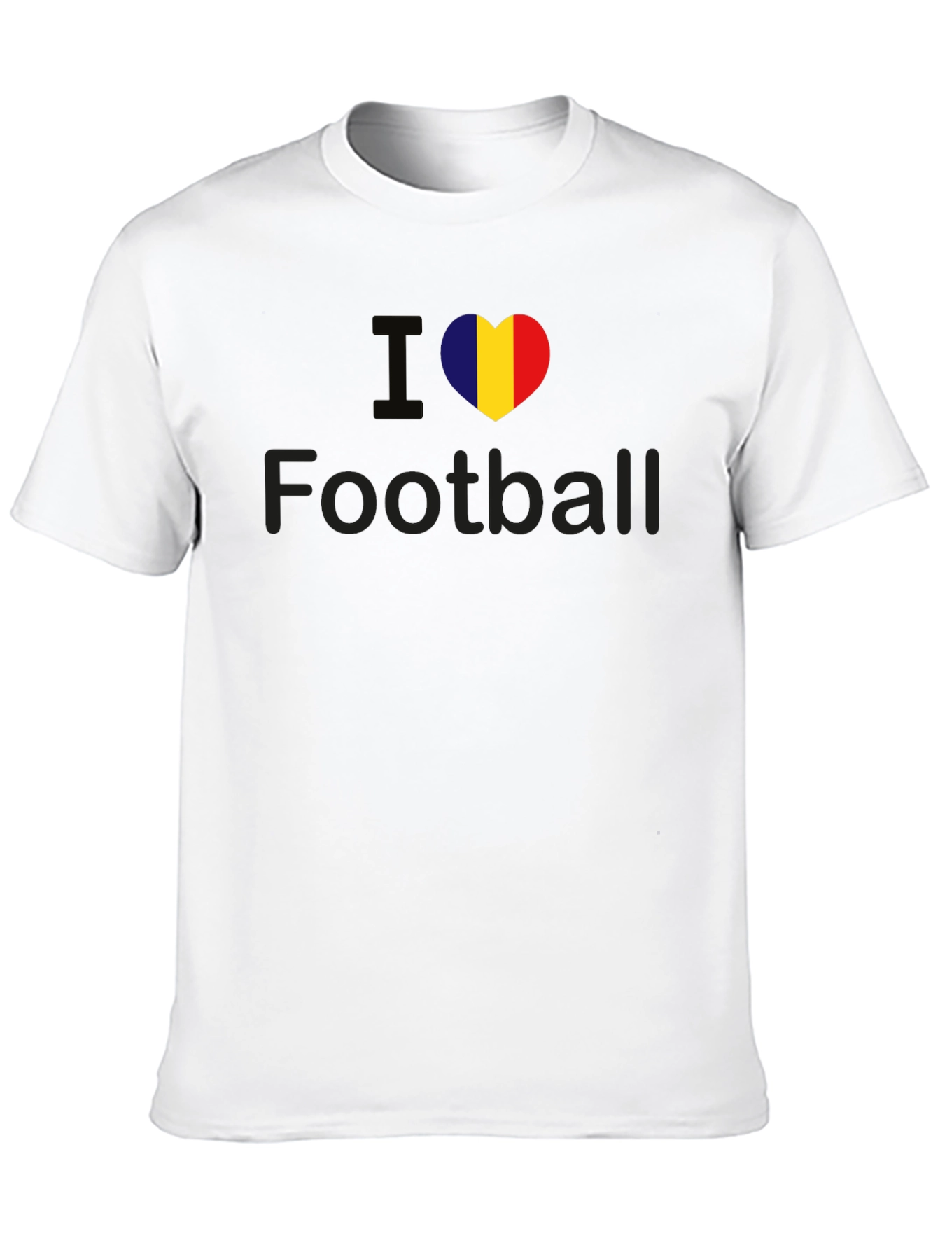 I Heart Football Tee - Flag Heart Design