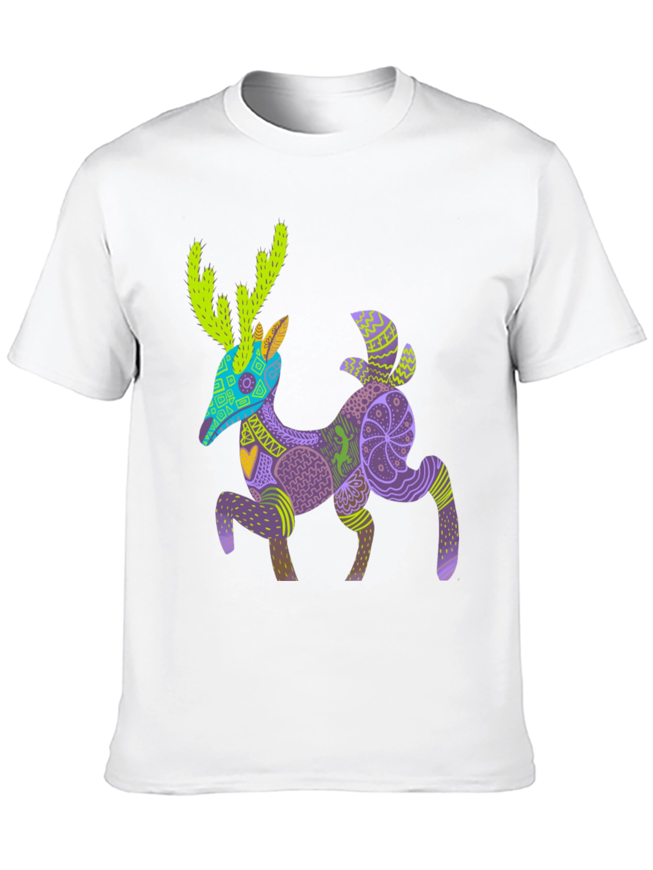 Alebrije Deer Graphic Tee - Unique Art Shirt
