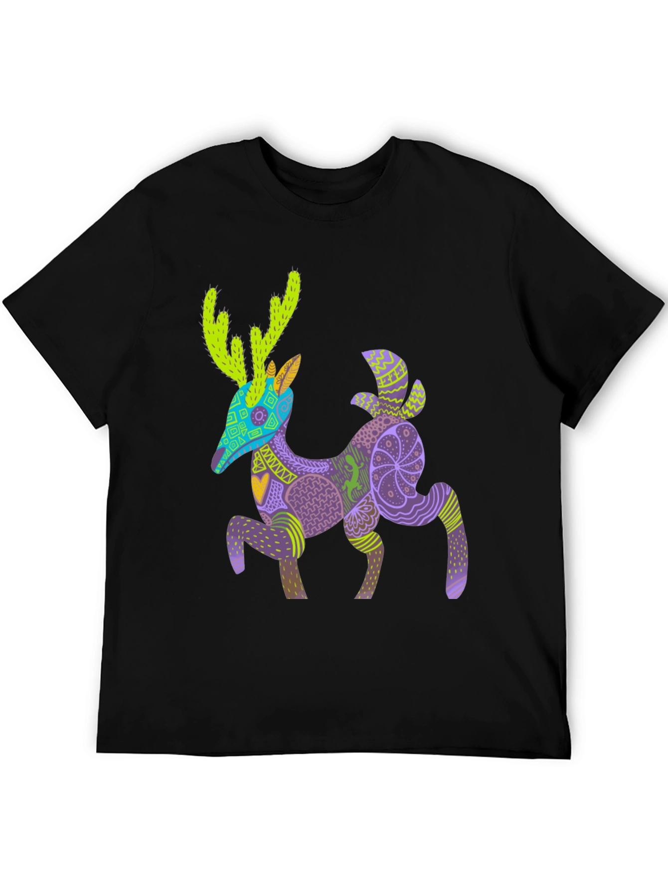 Alebrije Deer Graphic Tee - Unique Art Shirt