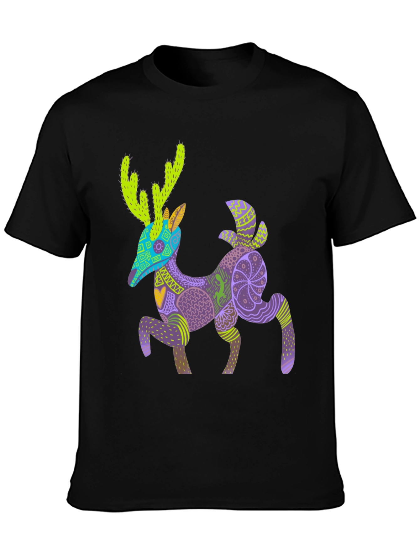 Alebrije Deer Graphic Tee - Unique Art Shirt
