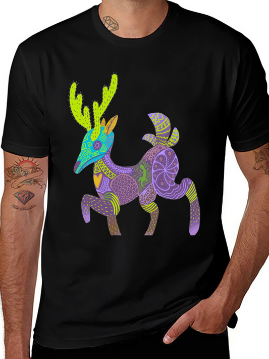 Alebrije Deer Graphic Tee - Unique Art Shirt