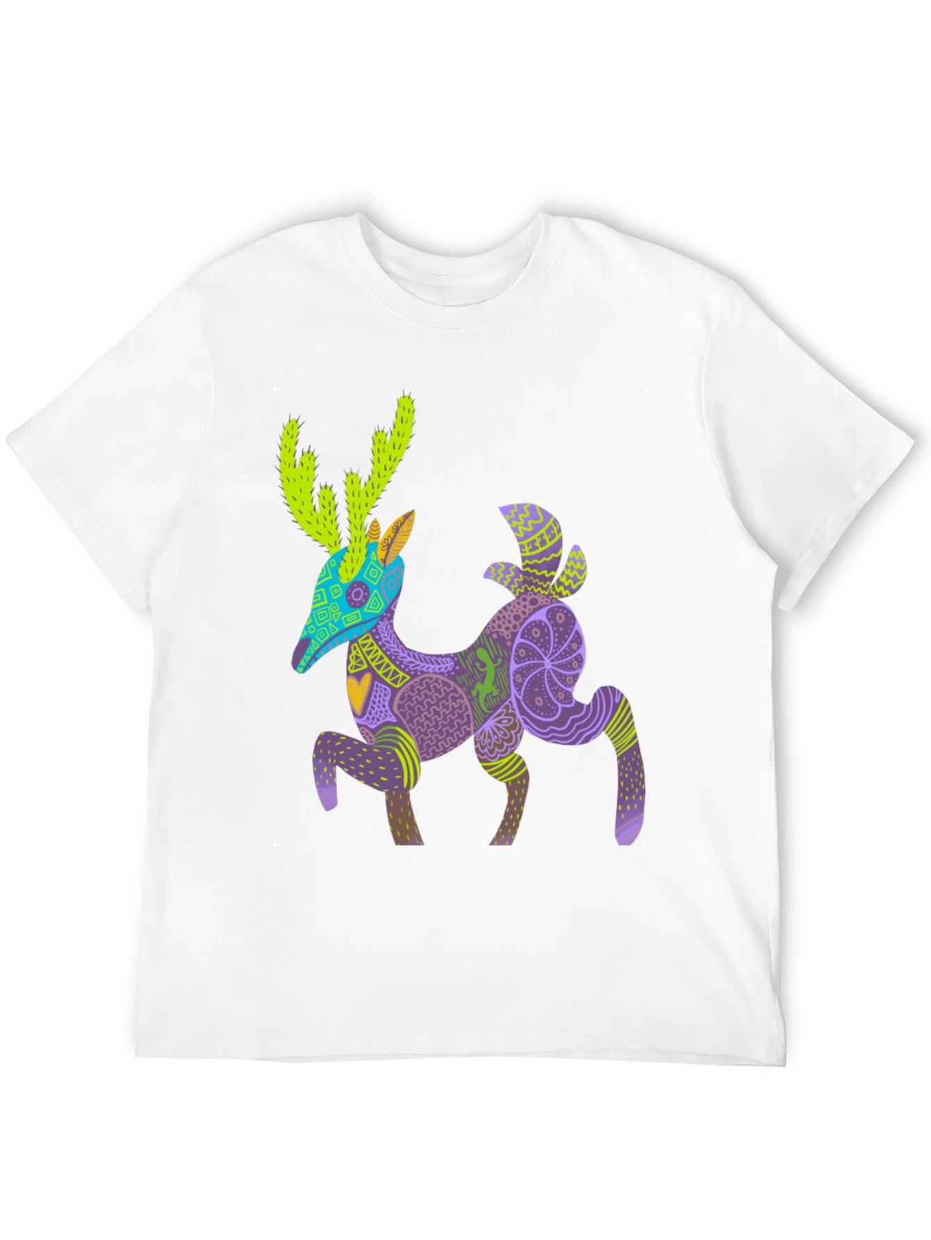 Alebrije Deer Graphic Tee - Unique Art Shirt