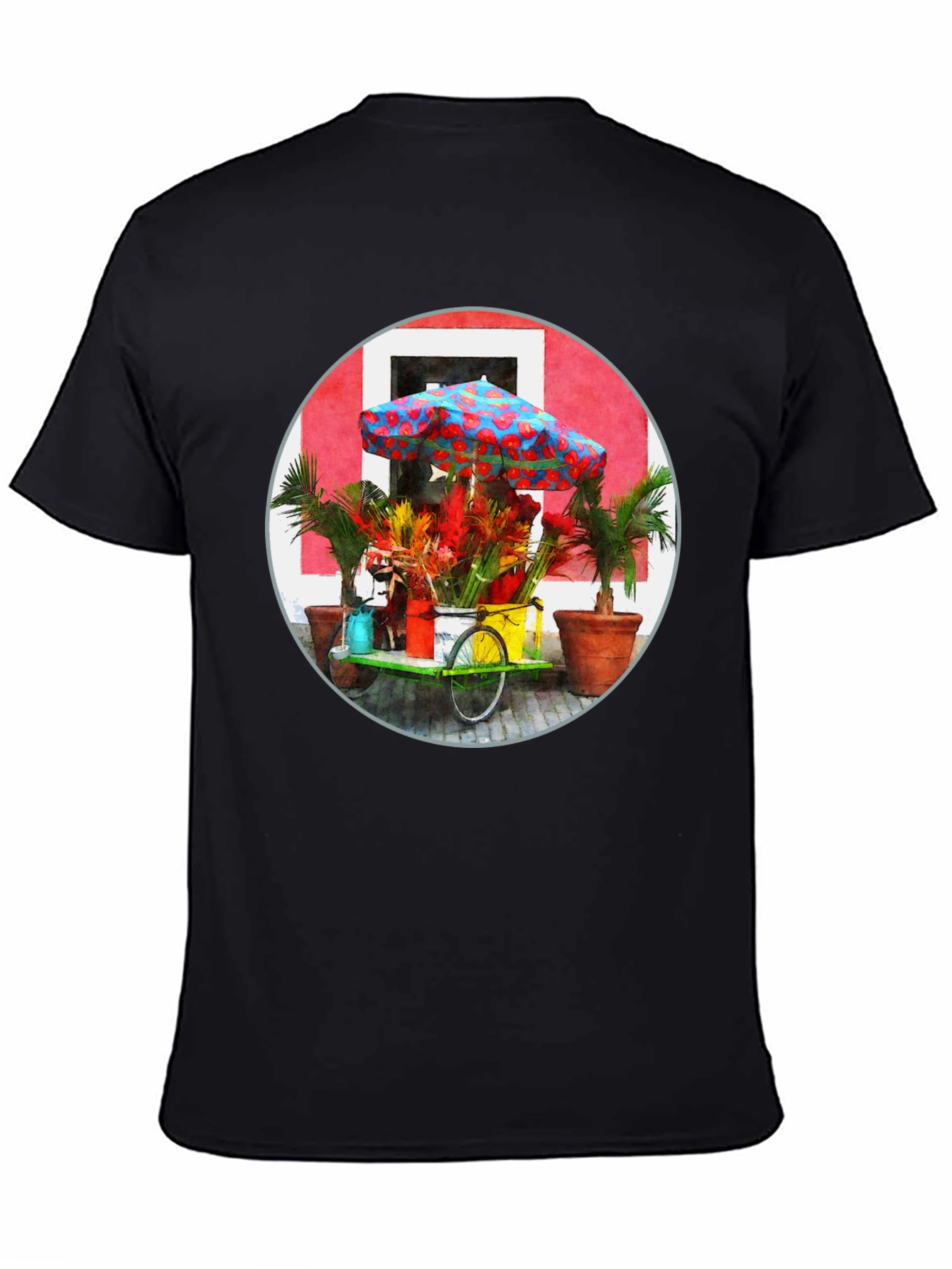 Tropical Flower Cart Graphic Tee