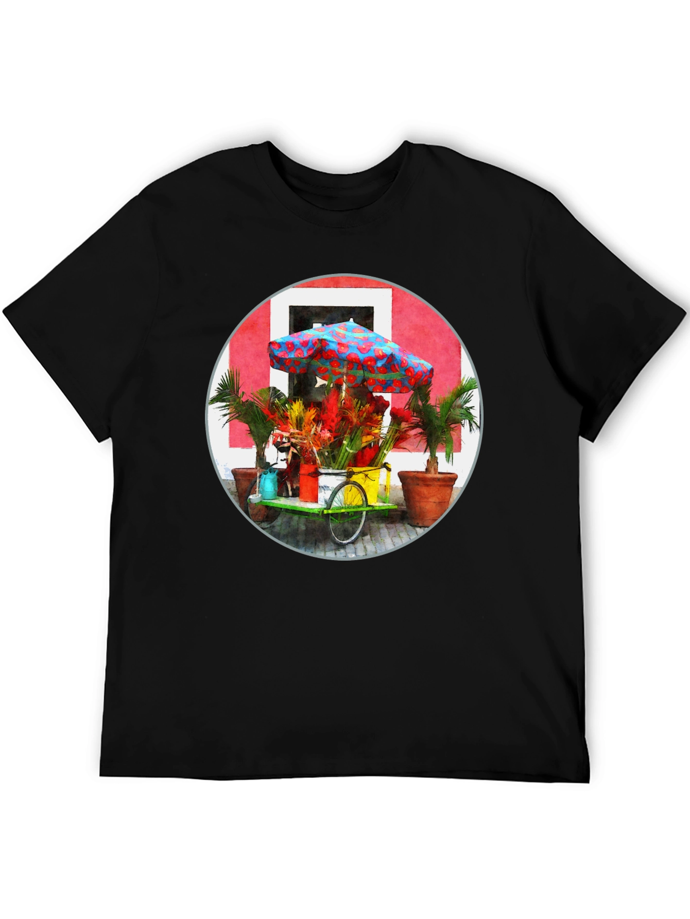Tropical Flower Cart Graphic Tee