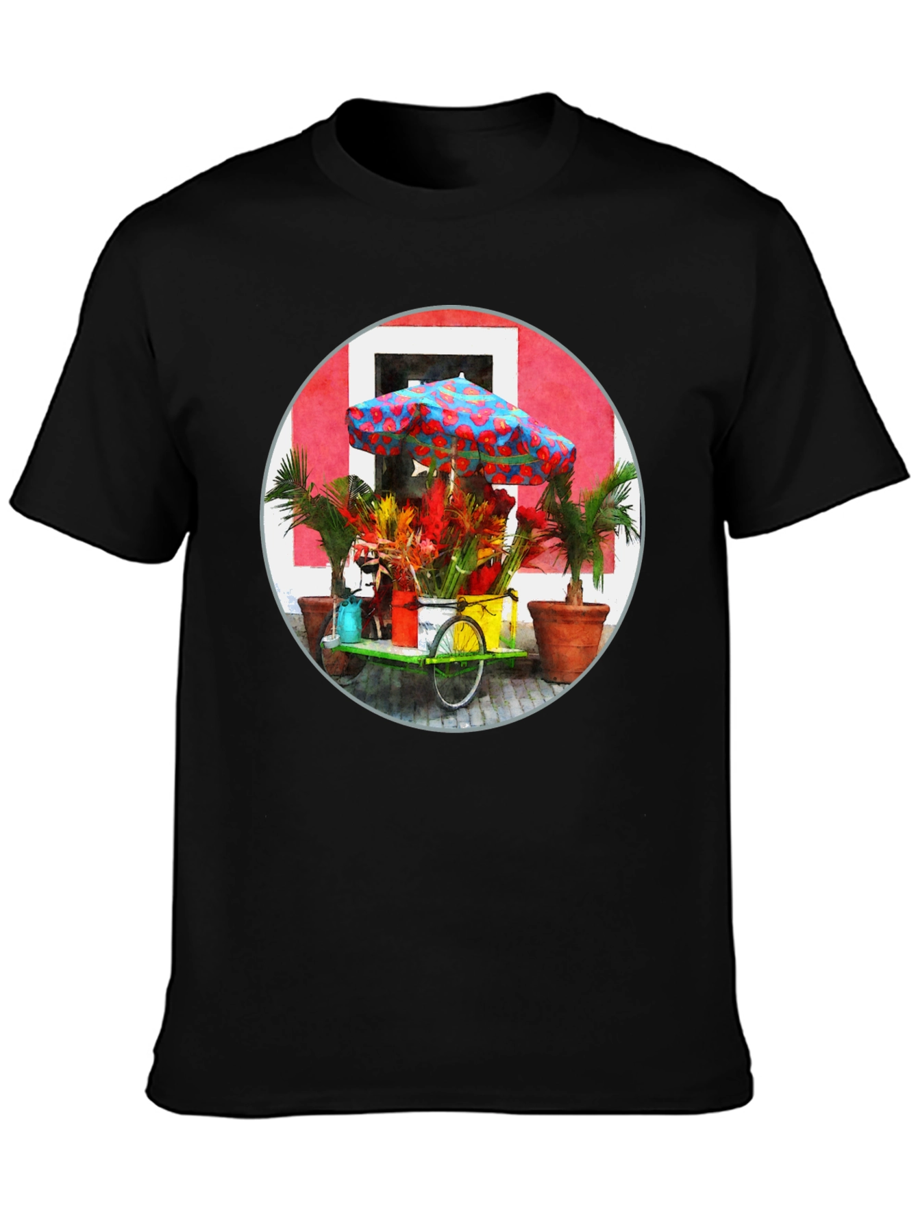 Tropical Flower Cart Graphic Tee