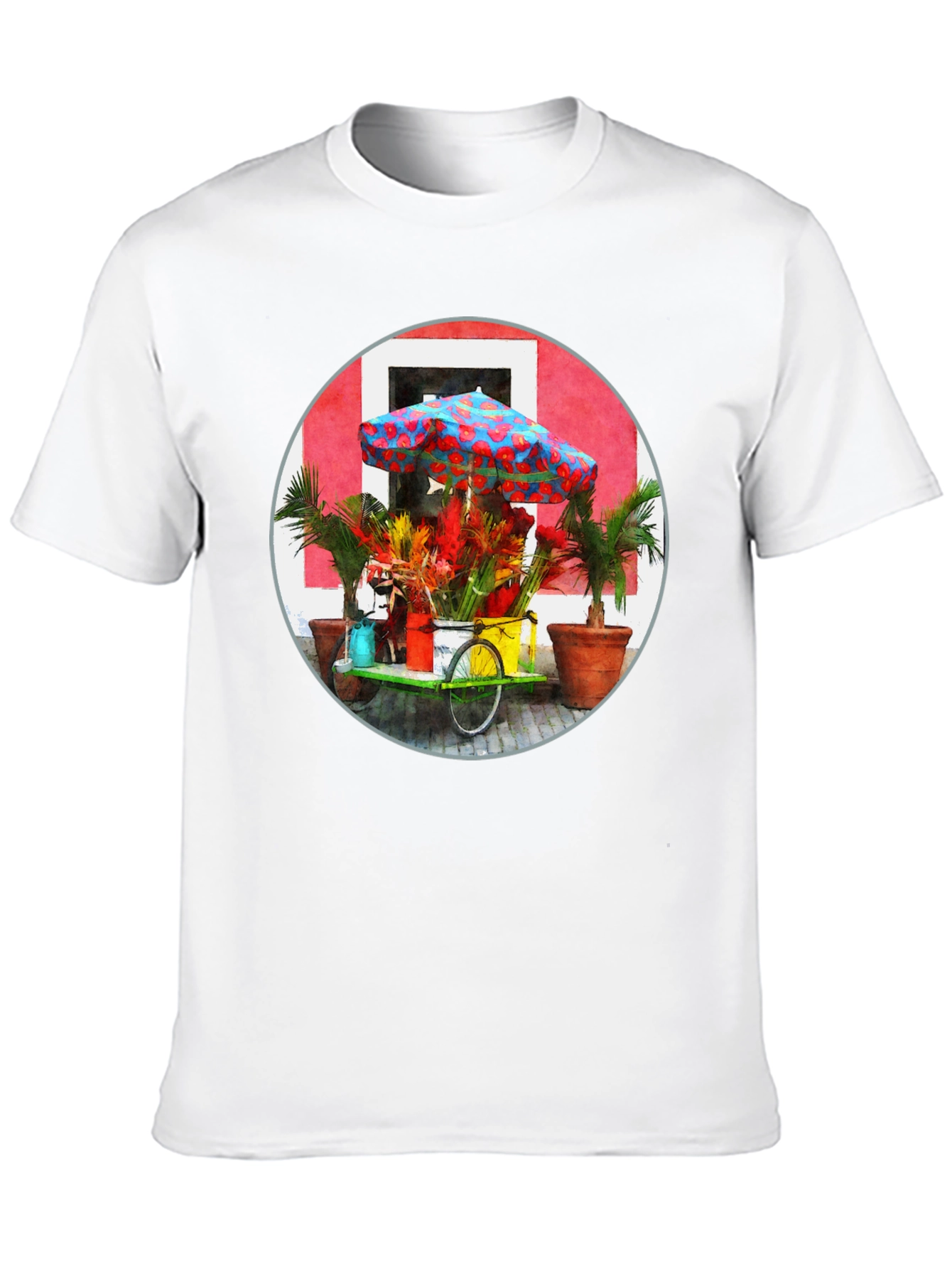 Tropical Flower Cart Graphic Tee