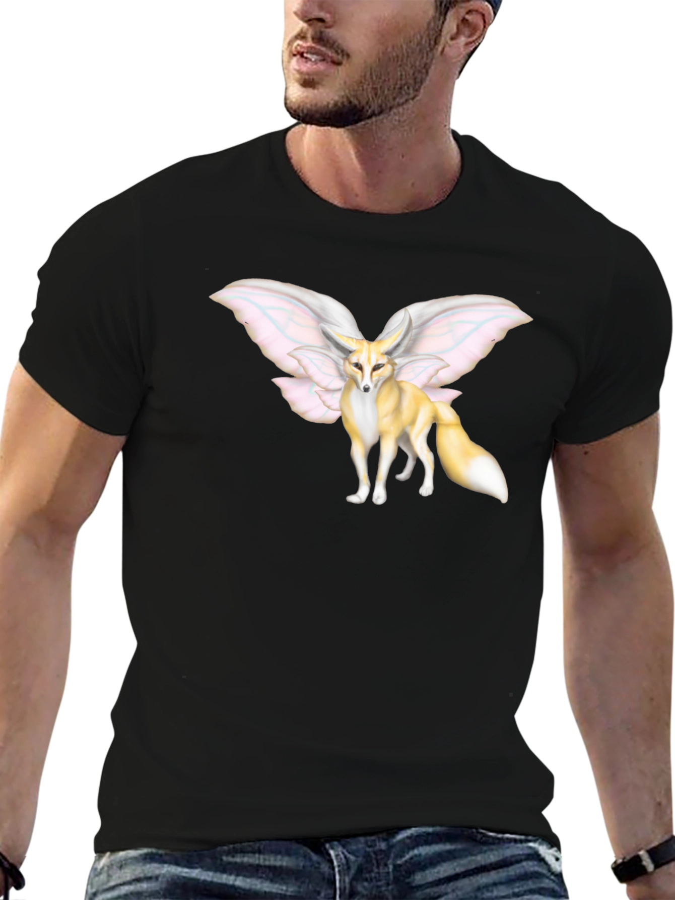Fennec Fox Fairy Wings T-Shirt | Unique Graphic Tee