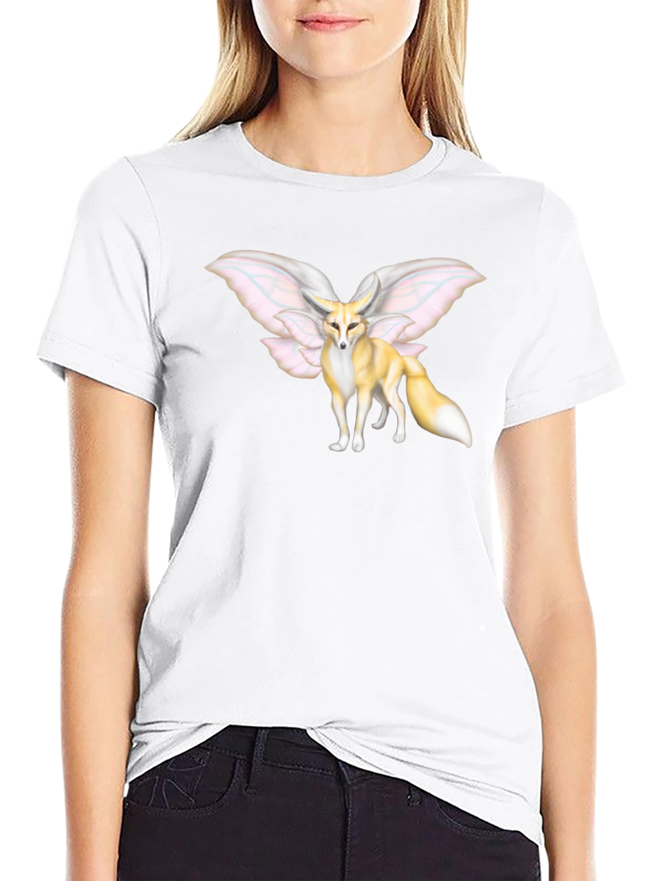 Fennec Fox Fairy Wings T-Shirt | Unique Graphic Tee