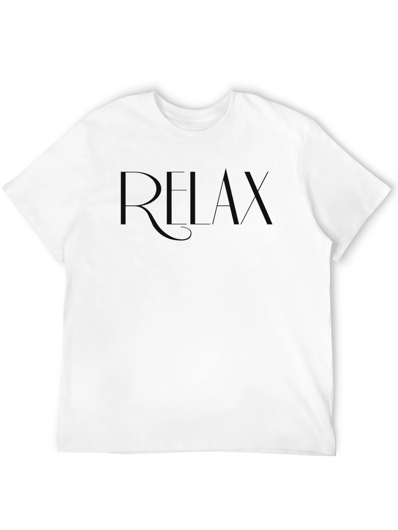 Relax Graphic T-Shirt - Black Crew Neck Tee