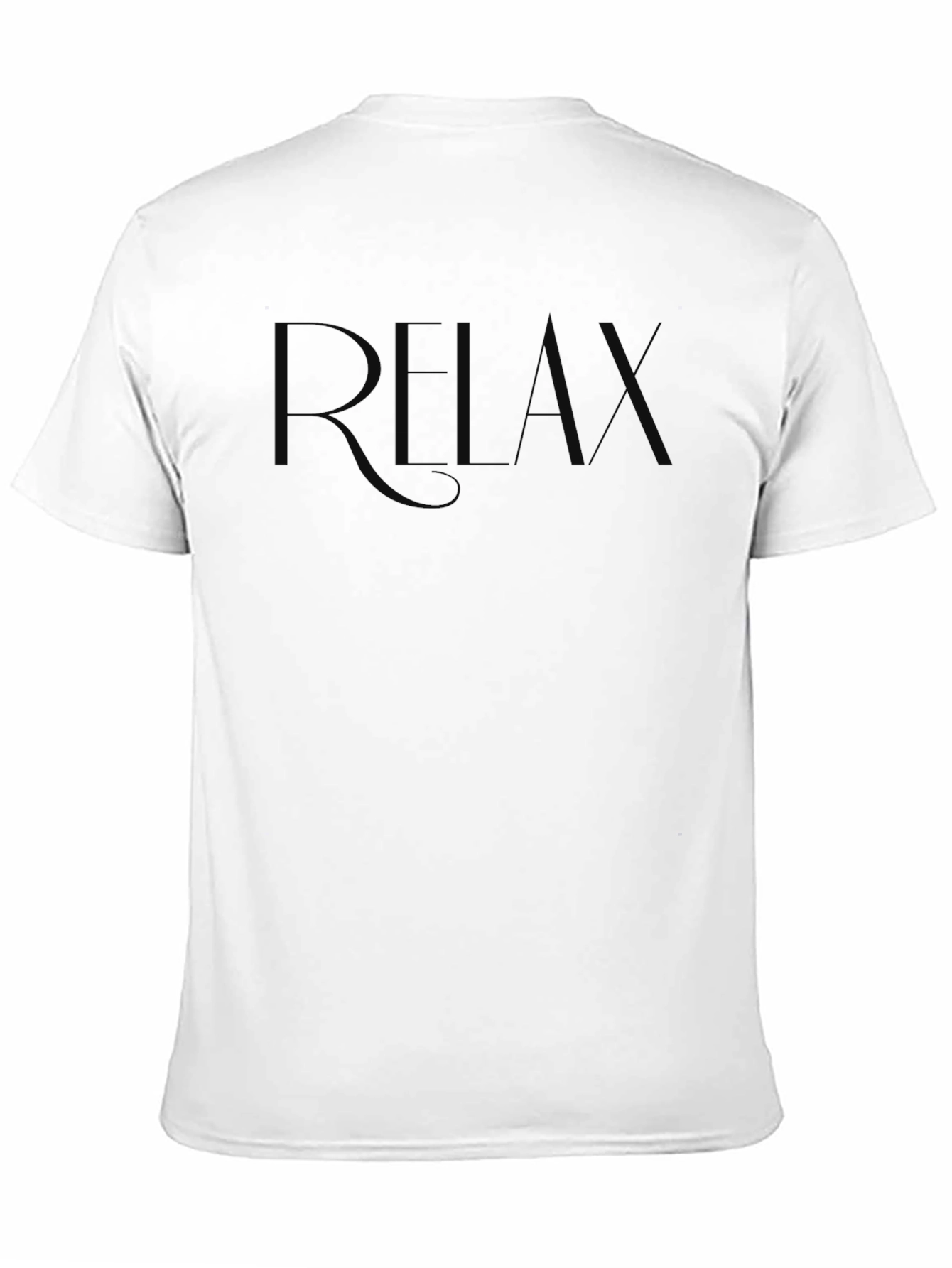 Relax Graphic T-Shirt - Black Crew Neck Tee