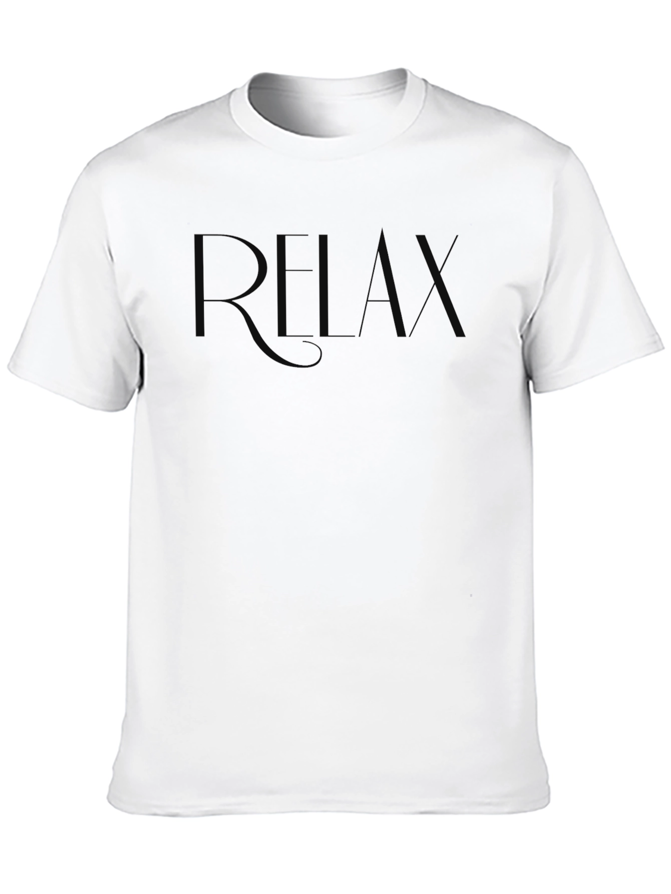 Relax Graphic T-Shirt - Black Crew Neck Tee