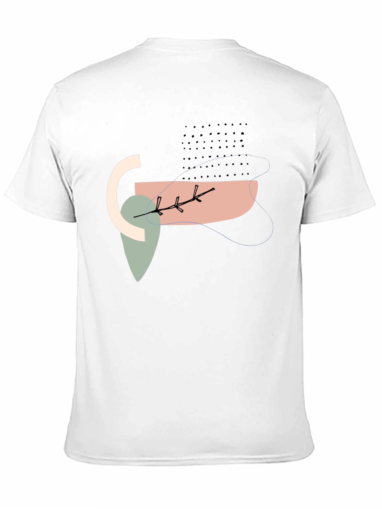 Abstract Graphic Black Crew Neck T-Shirt