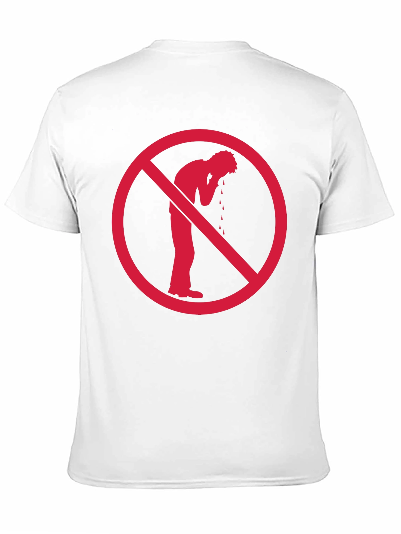 No Vomiting Graphic Tee - Black Cotton Casual T-Shirt