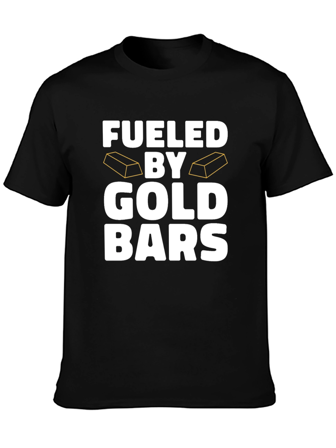 Fueled By Gold Bars Black T-Shirt