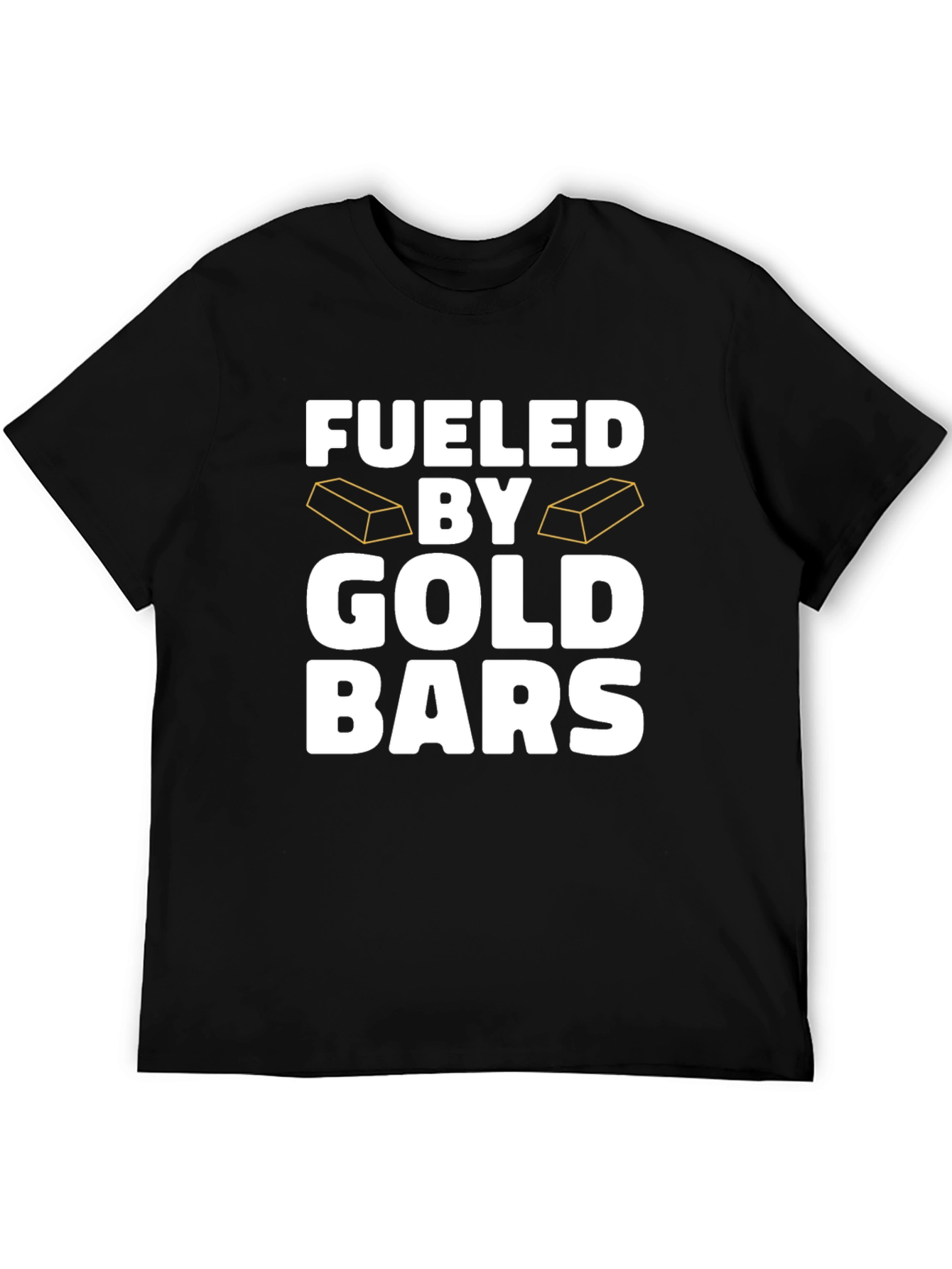 Fueled By Gold Bars Black T-Shirt