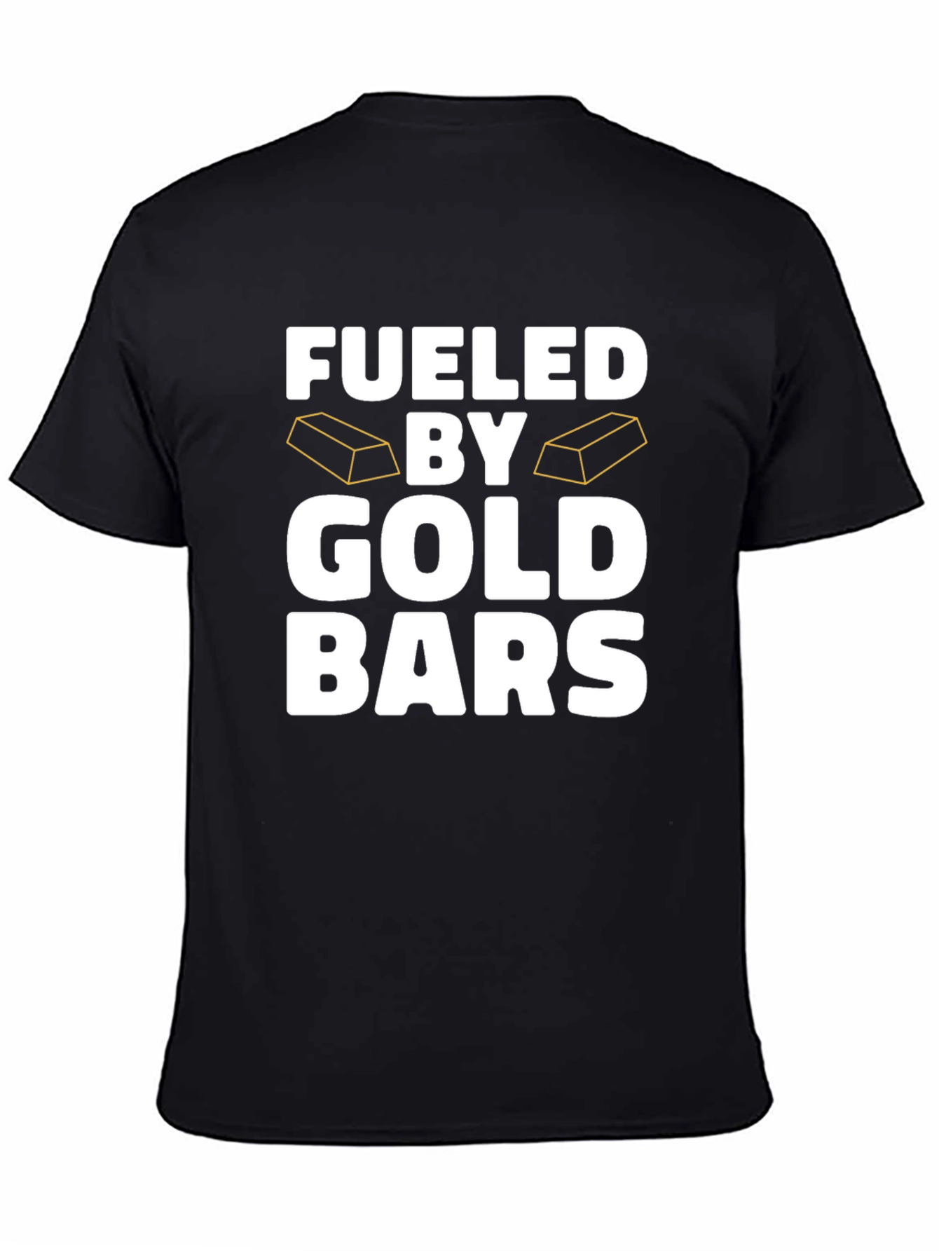 Fueled By Gold Bars Black T-Shirt