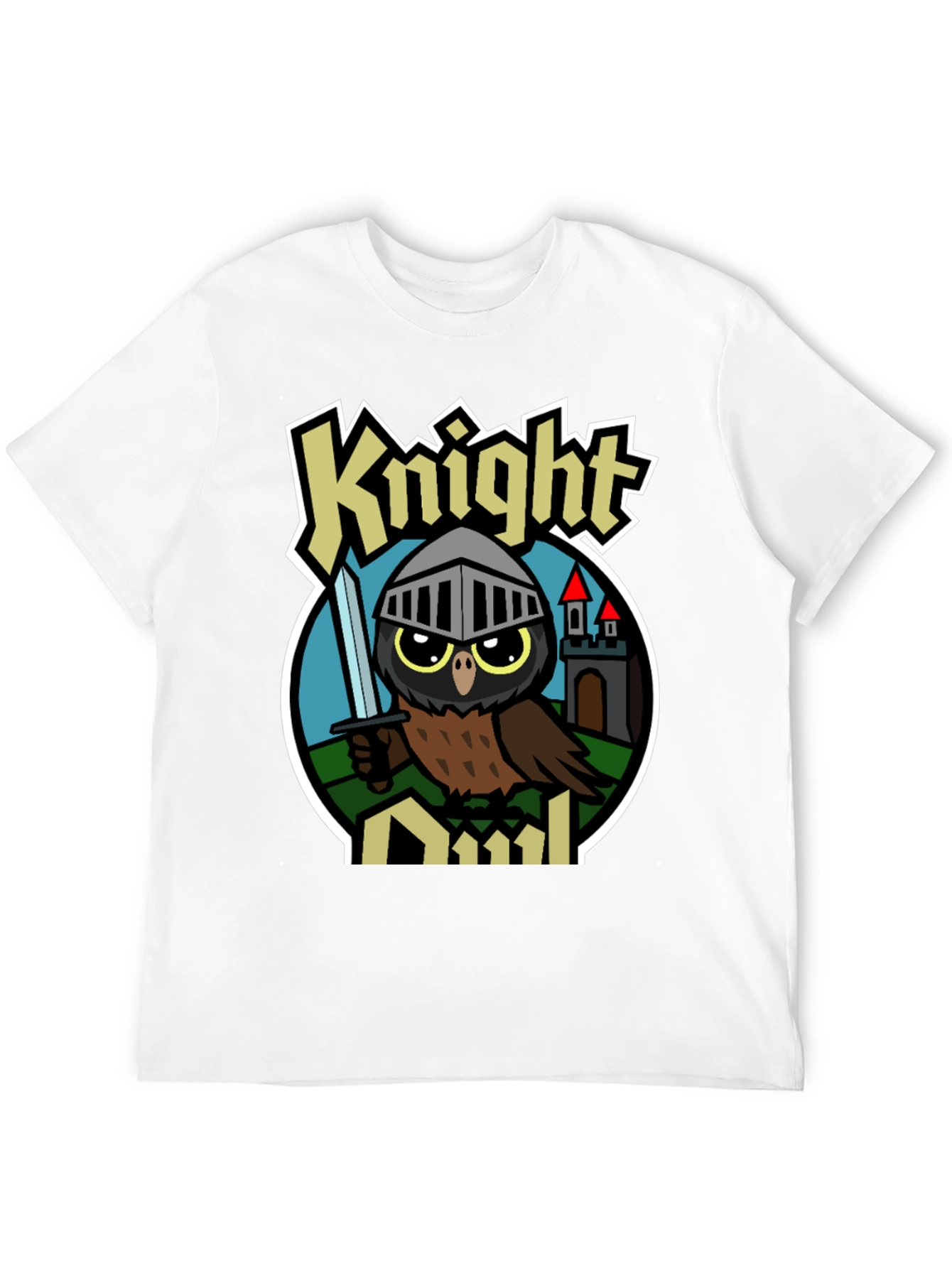 Knight Owl Graphic T-Shirt - Unisex Black Tee