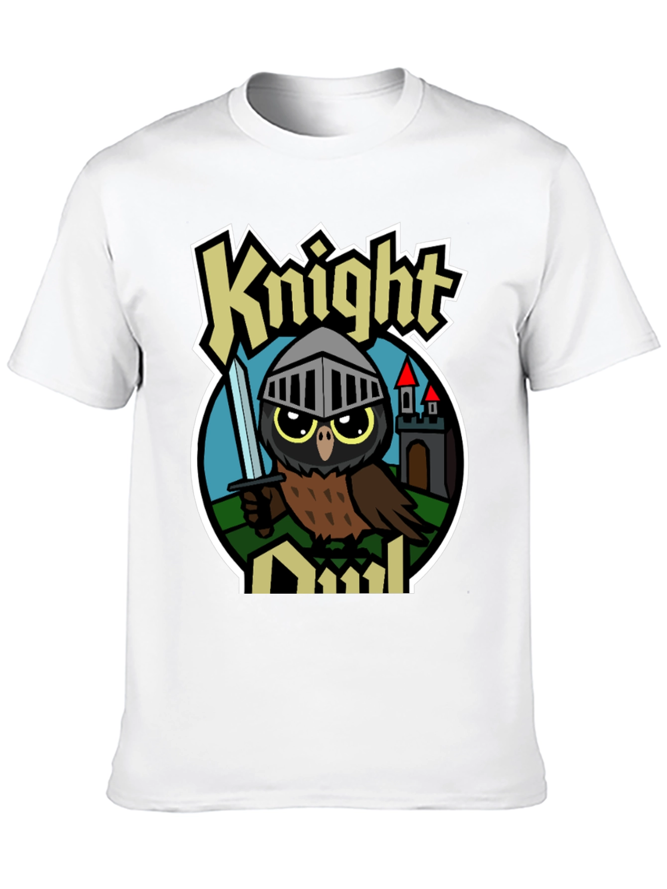 Knight Owl Graphic T-Shirt - Unisex Black Tee