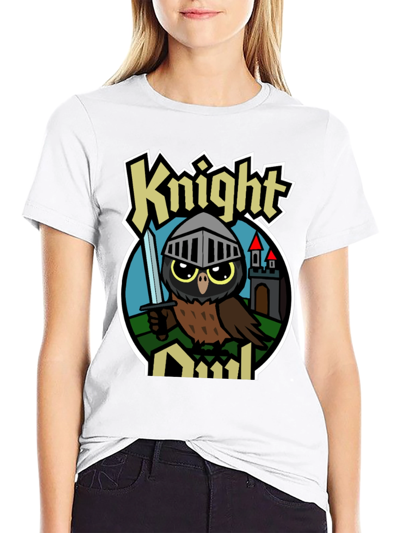 Knight Owl Graphic T-Shirt - Unisex Black Tee