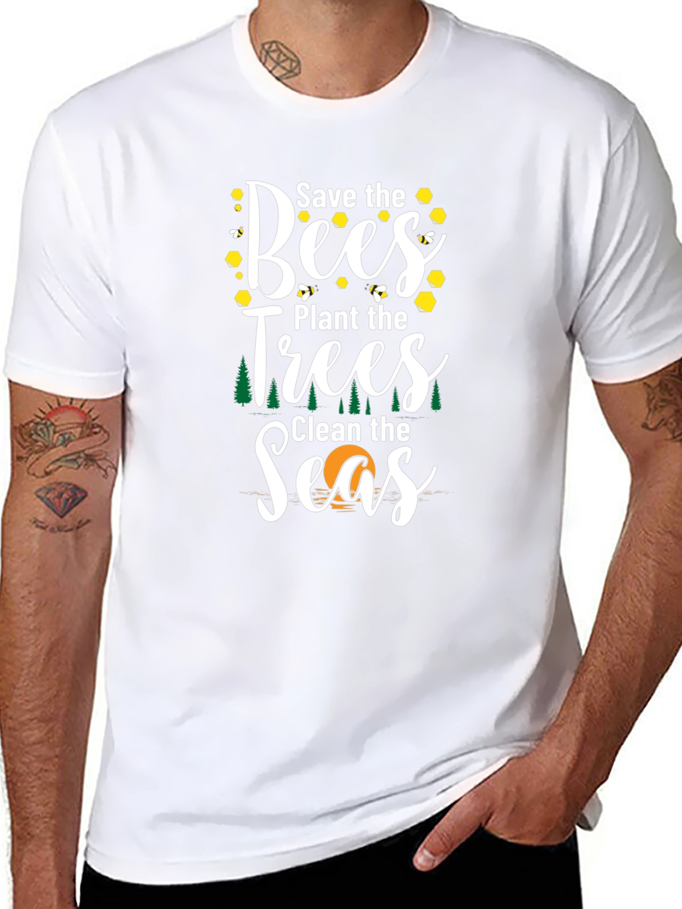 Save the Bees Graphic T-Shirt - Eco Friendly Tee