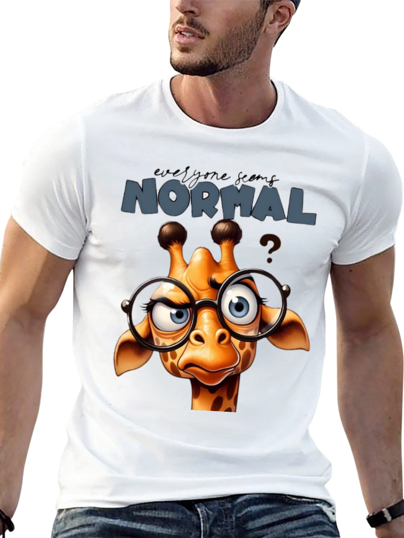 Funny Giraffe T-Shirt - Everyone Seems Normal Tee
